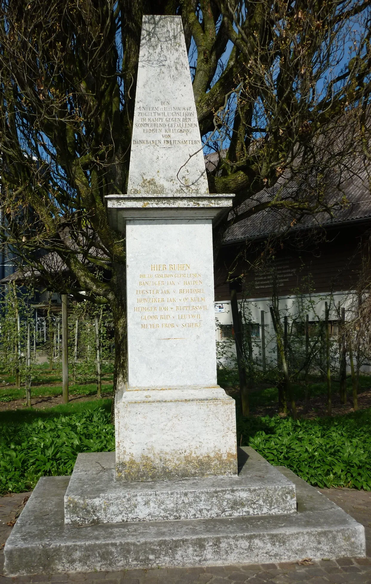 Photo showing: Monument "Sonderbund" civil war, Geltwil AG, Switzerland