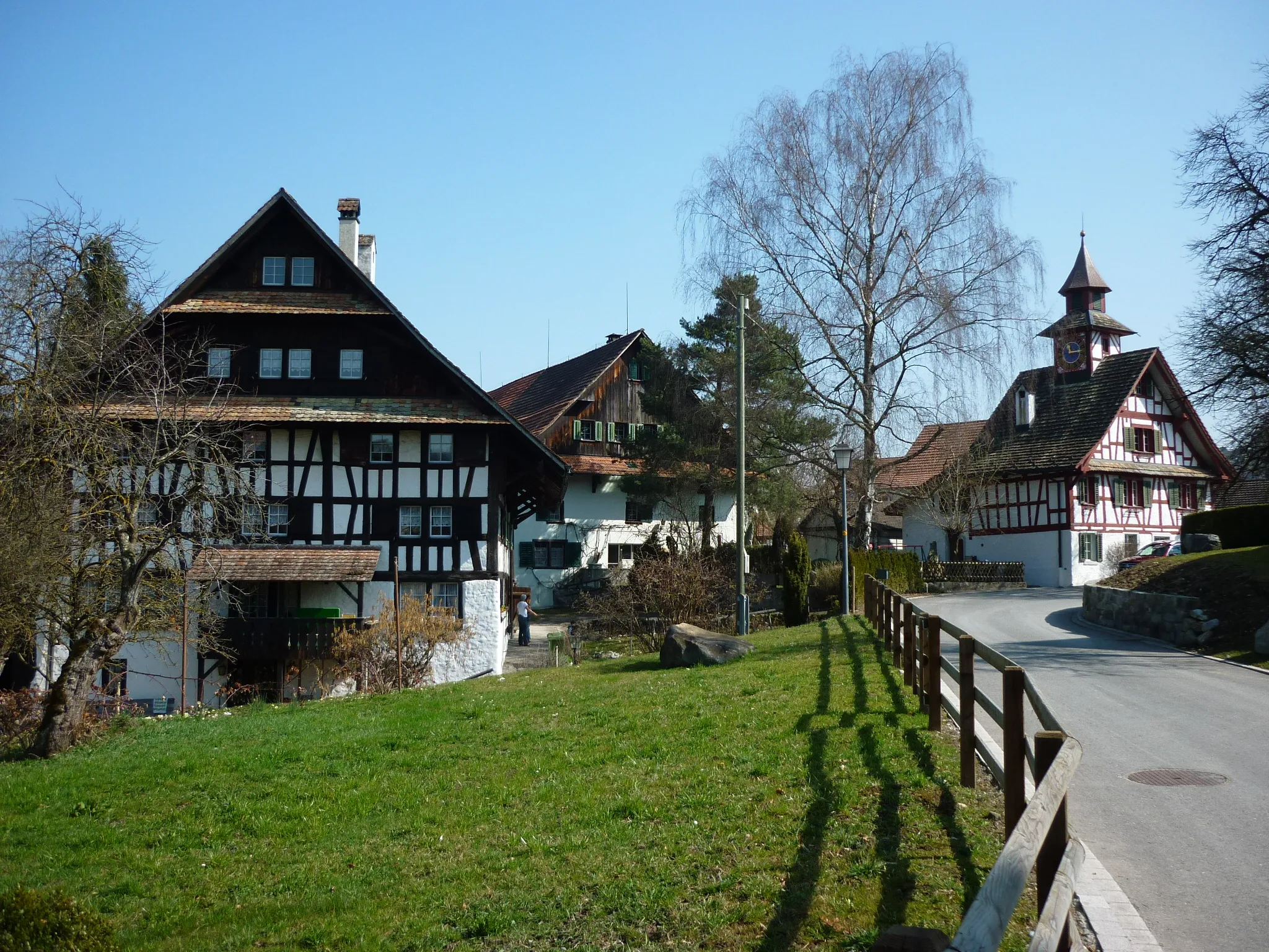 Photo showing: Historische Häuser im Ortskern von Aesch ZH, Schweiz