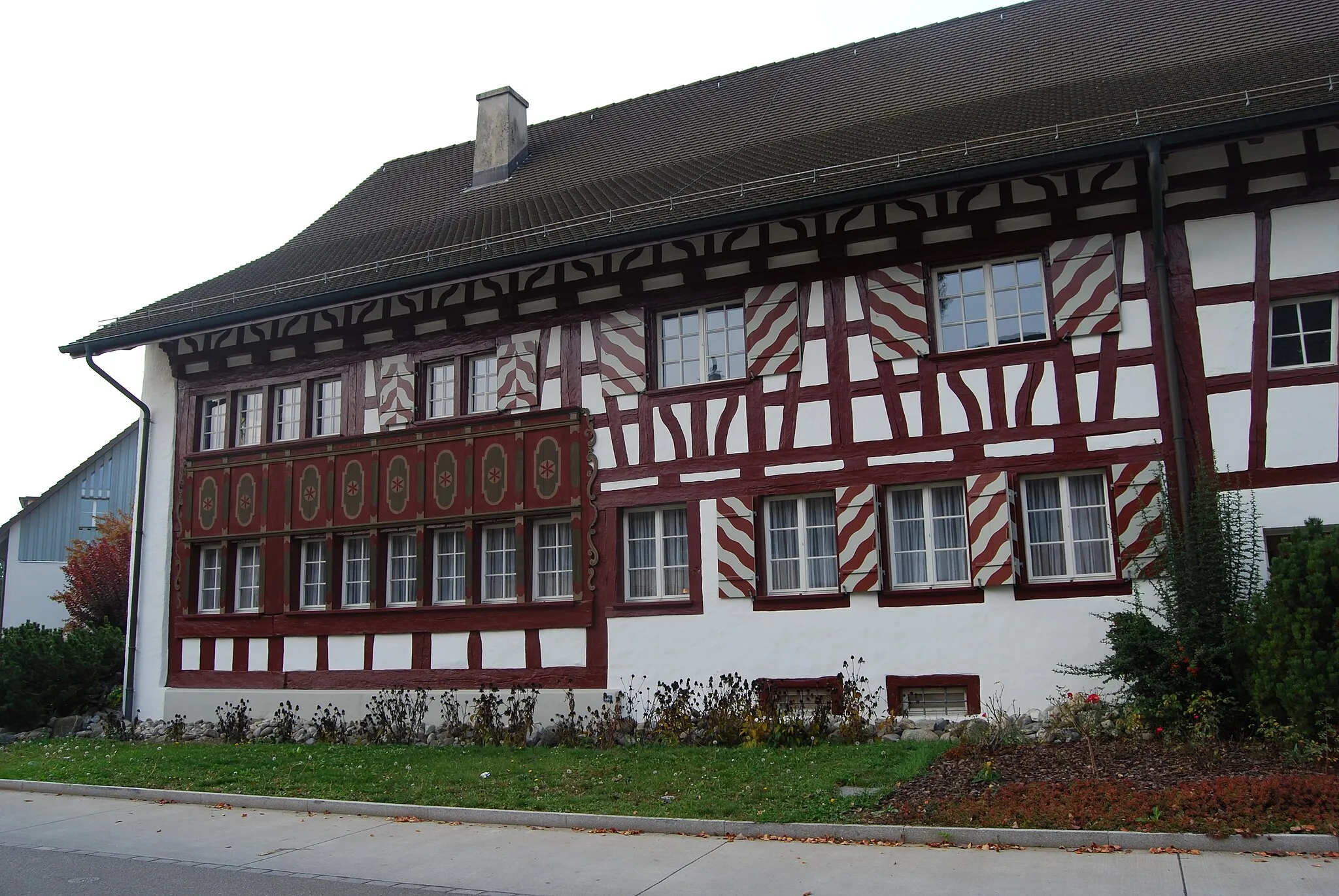 Photo showing: Timber framing house at Hettlingen, canton of Zürich, Switzerland