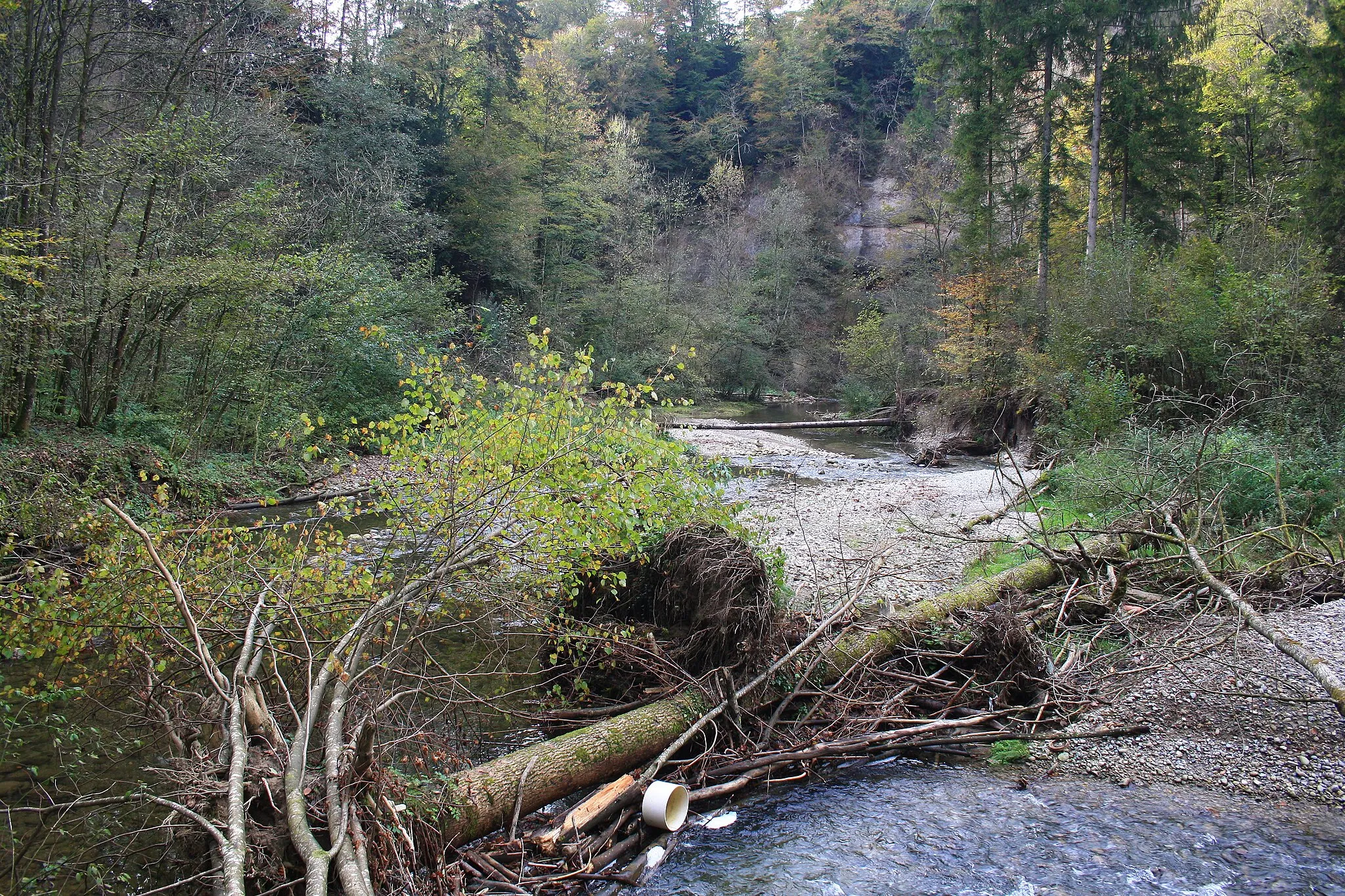 Photo showing: Jona river in the Tannertobel in Rüti (ZH) respectively Tann (Switzerland)