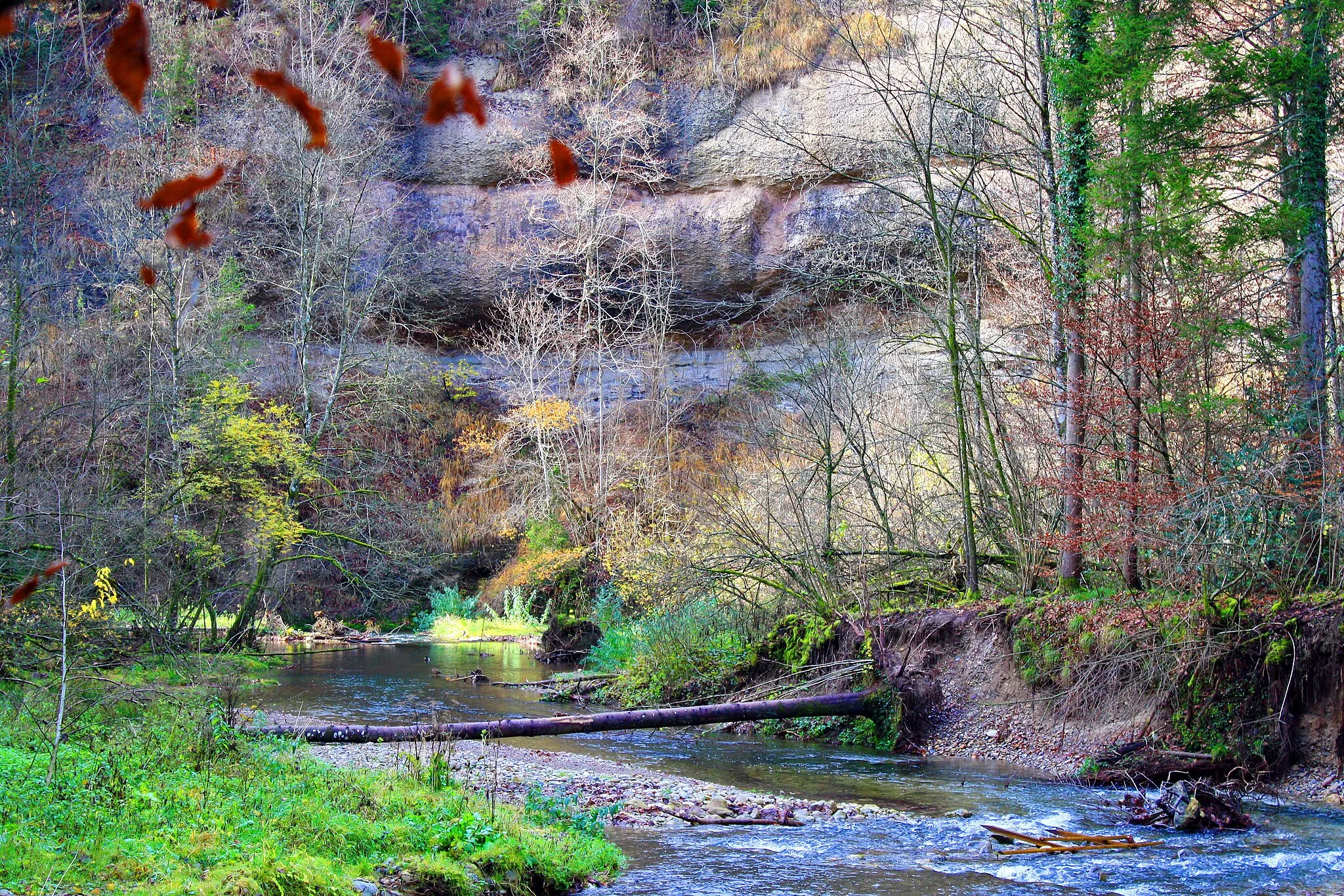 Photo showing: Jona river in the Tannertobel in Rüti (ZH) respectively Tann (Switzerland)