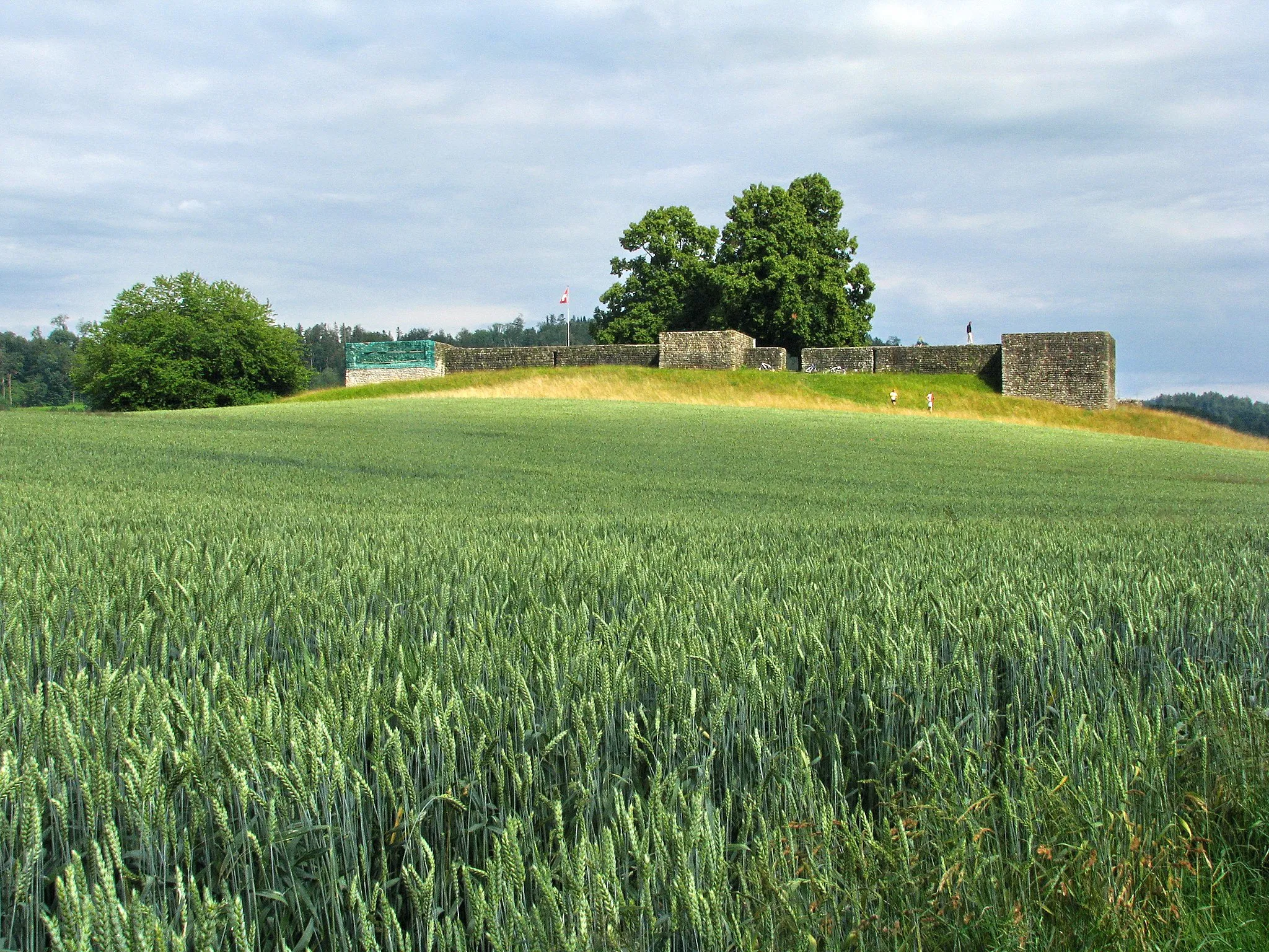 Photo showing: Römisches Kastell in Irgenhausen (Pfäffikon), Ansicht von Nordwesten