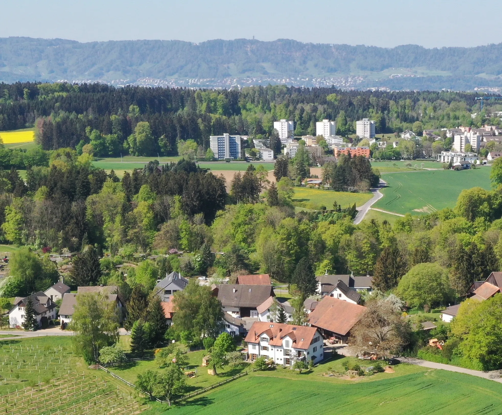 Photo showing: Oberhub  im de:Zollikerberg nach Westen