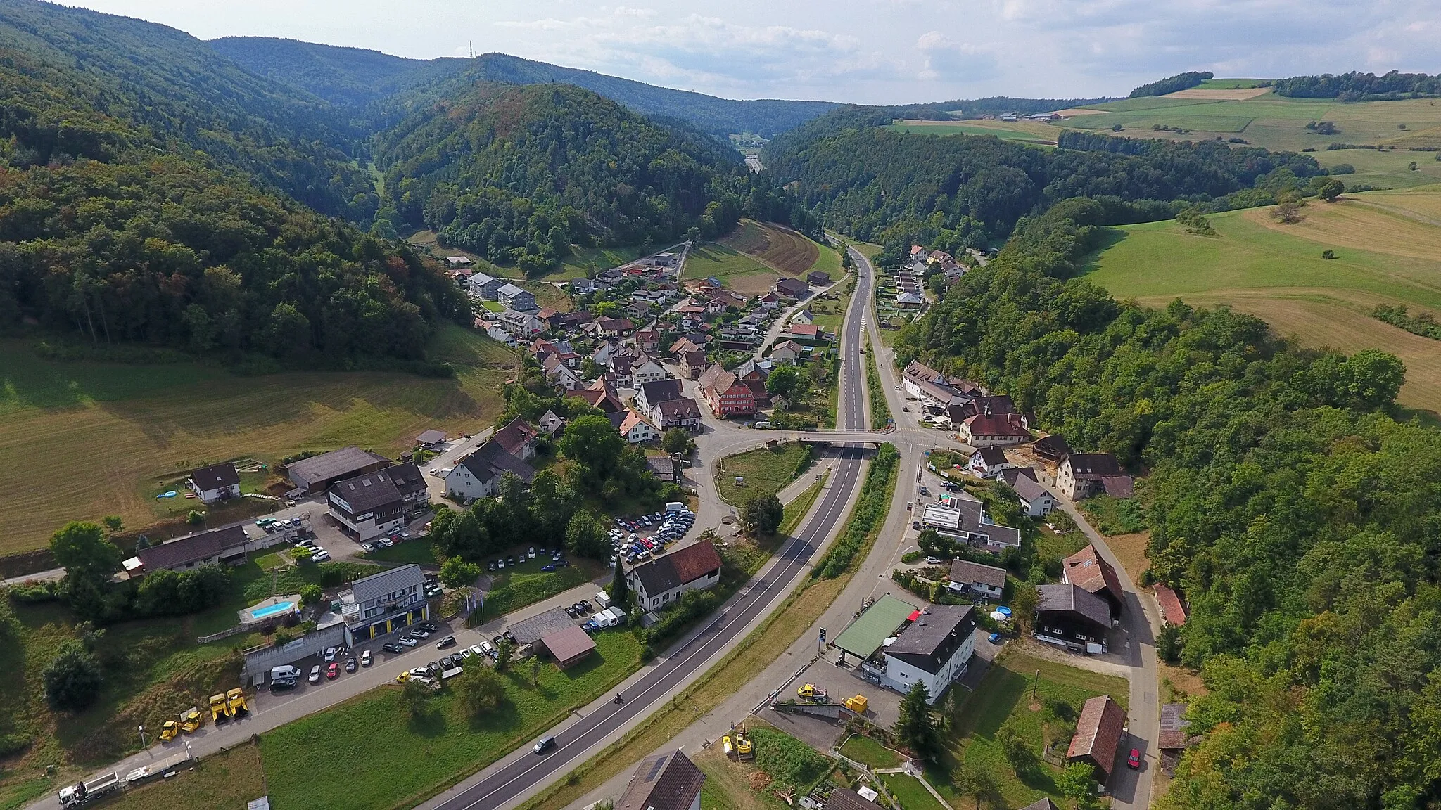 Photo showing: Switzerland, Canton of Schaffhausen, aerial view of Bargen SH