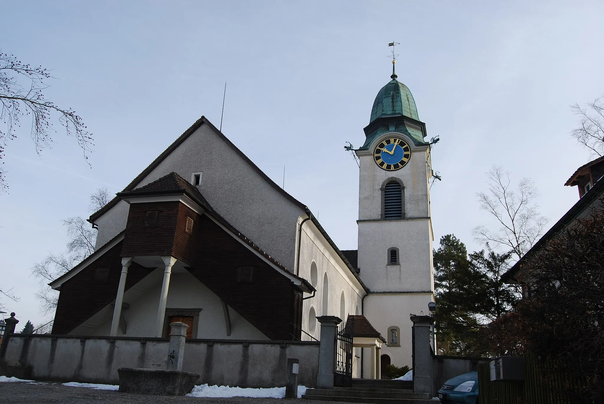 Photo showing: Church of Russikon, canton of Zürich, Switzerland