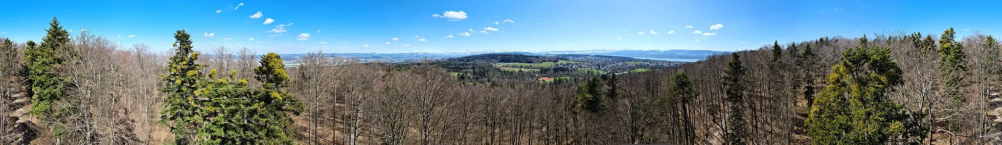 Photo showing: 360° Panorama vom Aussichtsturm Loorenkopf