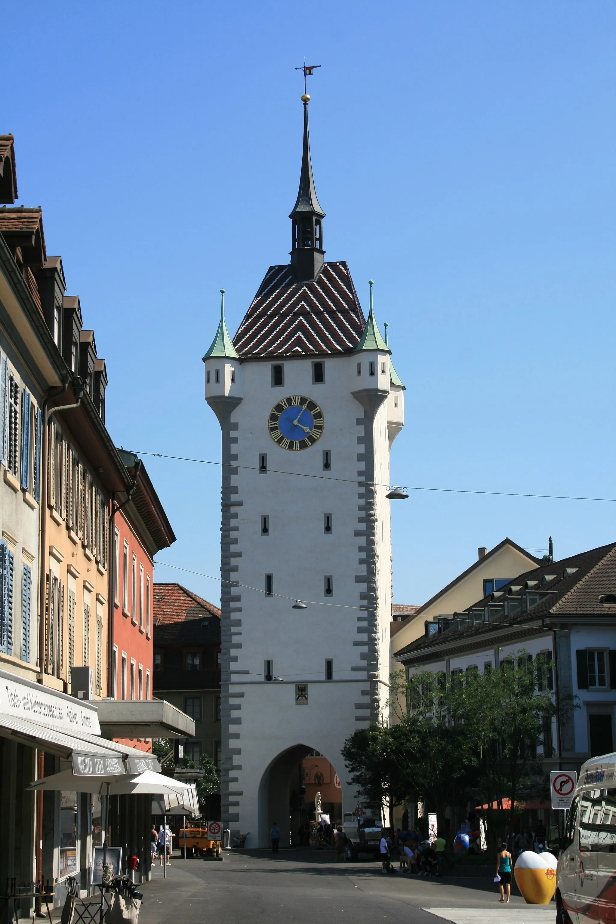 Photo showing: Stadtturm Baden, neu renoviert und ohne Gerüst
Im Stil wie vor der Renovation von 1925

Schweiz