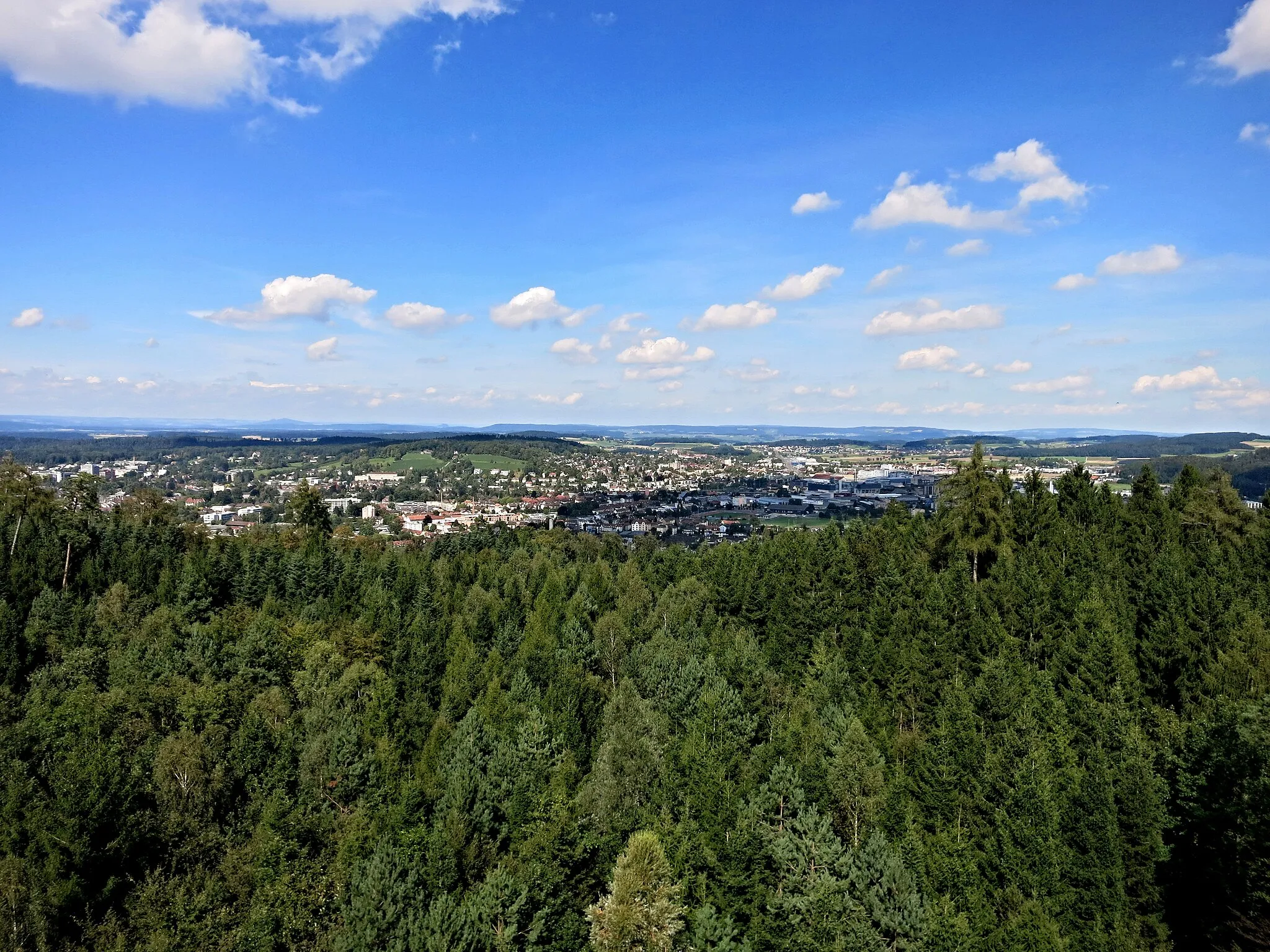 Photo showing: Aussicht vom Eschenbergturm Richtung Norden