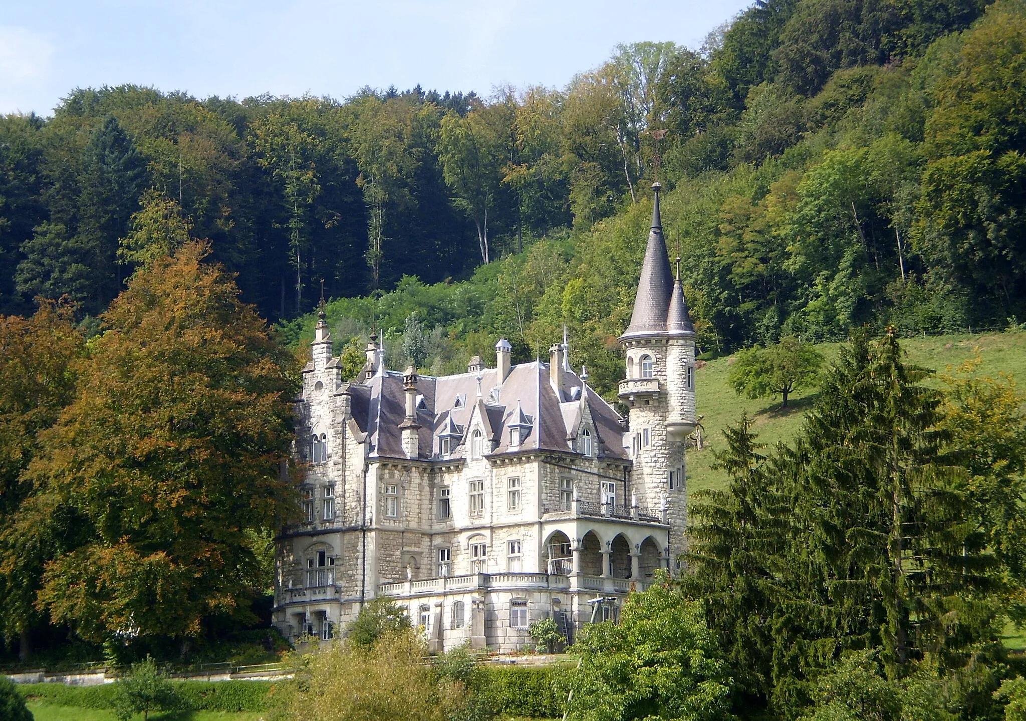 Photo showing: Schloss Wart bei Neftenbach, Kanton Zürich. In den Jahren
1889–91 im Neugotischen Stile anstelle einer alten Burg der

Freien von Wart erbaut.