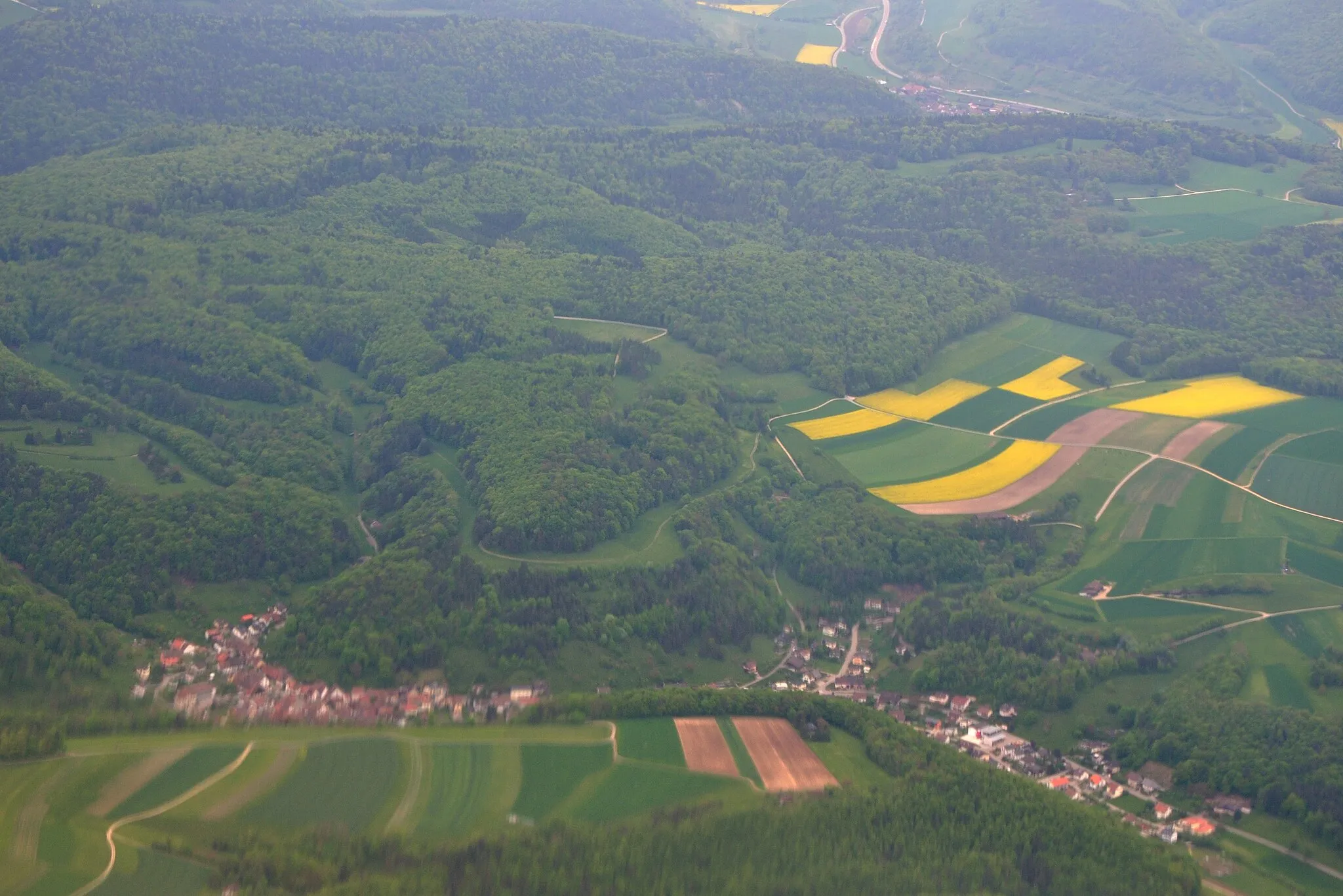 Photo showing: Switzerland, Canton of Schaffhausen, aerial view of Hemmental from overhead Beringen