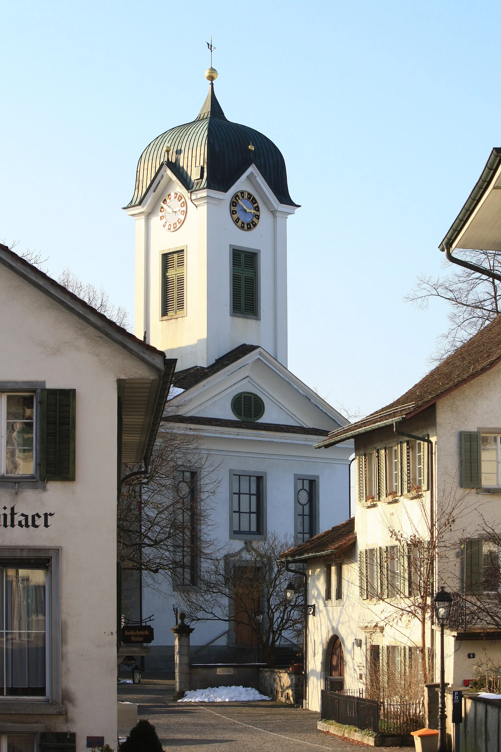 Photo showing: Reformierte Kirche in Grüningen (Switzerland)