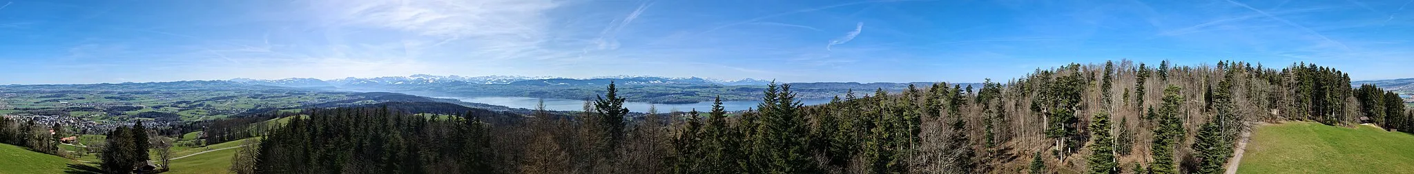 Photo showing: 360° Panorama vom Bachtelturm