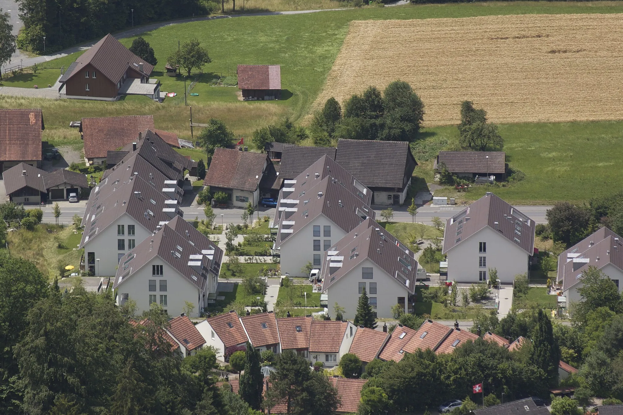 Photo showing: Blick vom Aussichtsturm Ůto Kulm auf Sellenbüren.