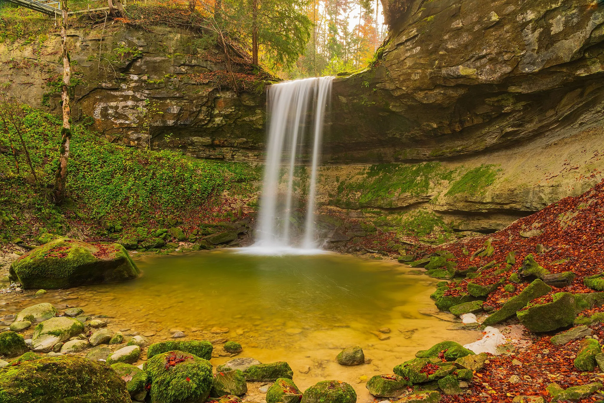 Photo showing: Aabach-Wasserfall bei Horgen