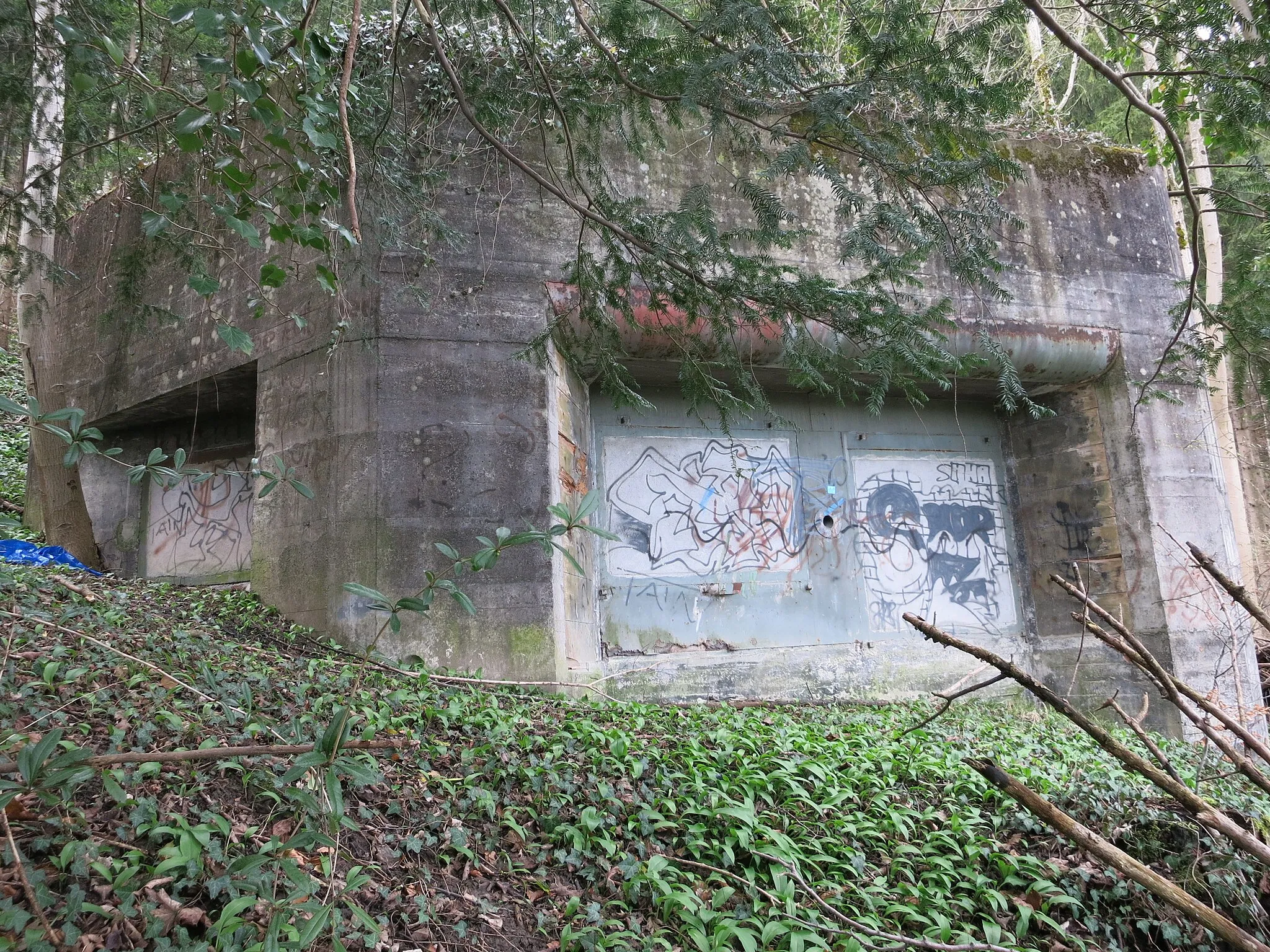 Photo showing: Limmatstellung, Zürich-Leimbach, Schweiz: A 4806 Halbzugsunterstand Manegg