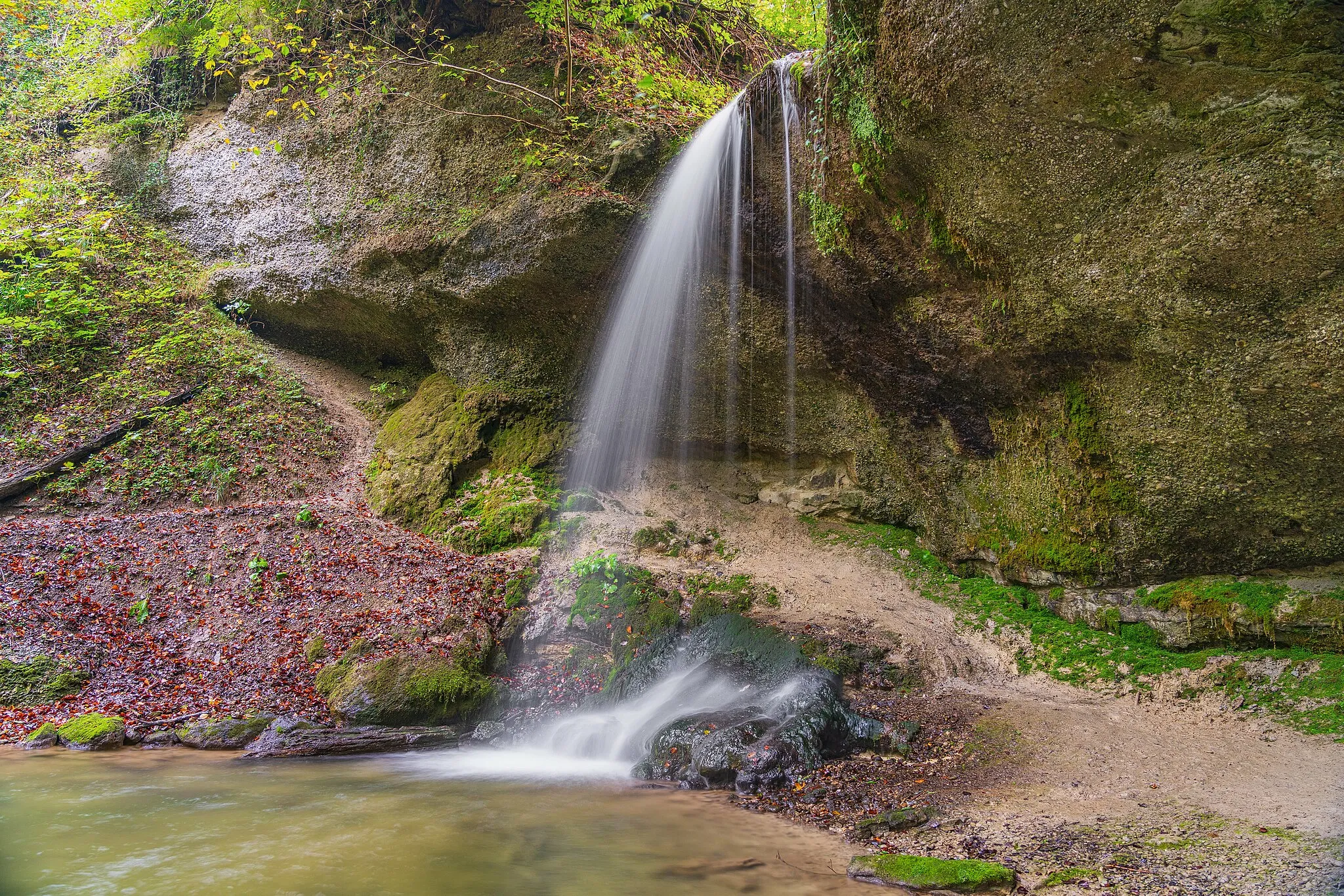 Photo showing: Wasserfall Bähntal bei Kollbrunn