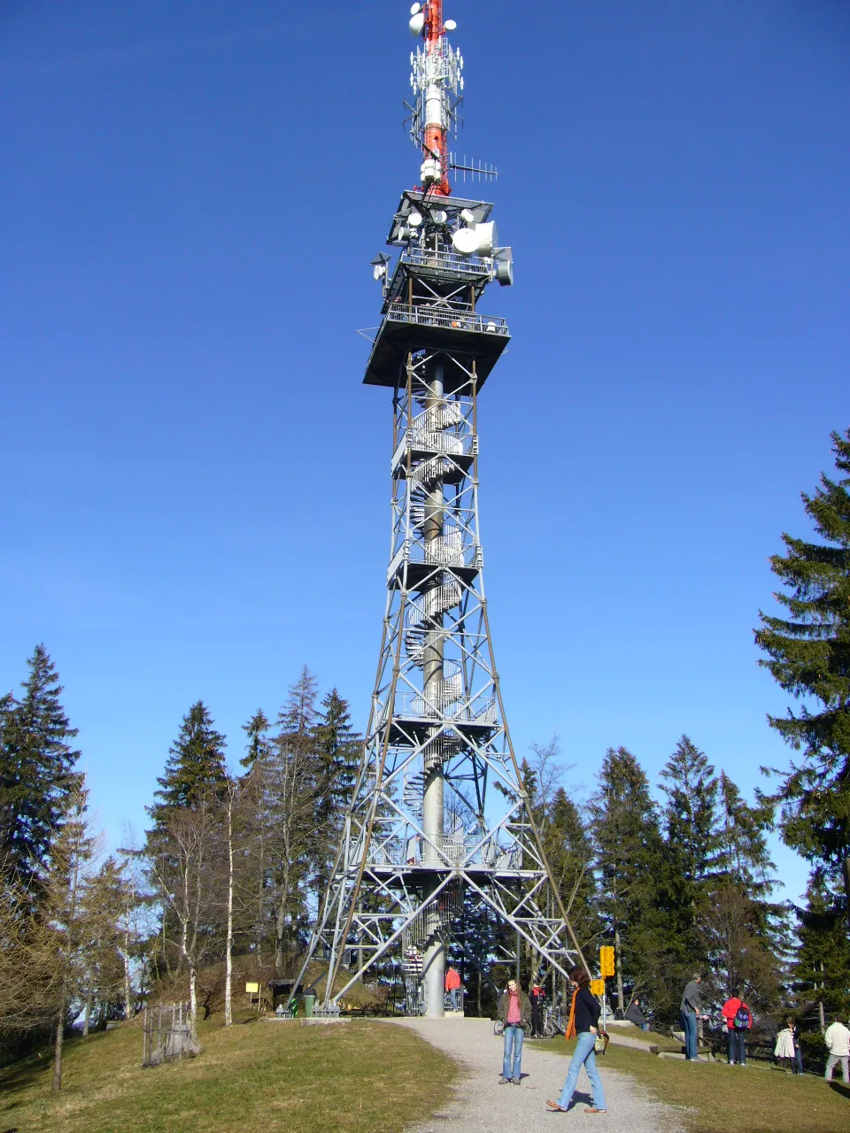 Photo showing: look-out on the mountain Bachtel (1115 m), canton of Zurich, Switzerland.
Picture taken by Peter Berger. March 4, 2007.