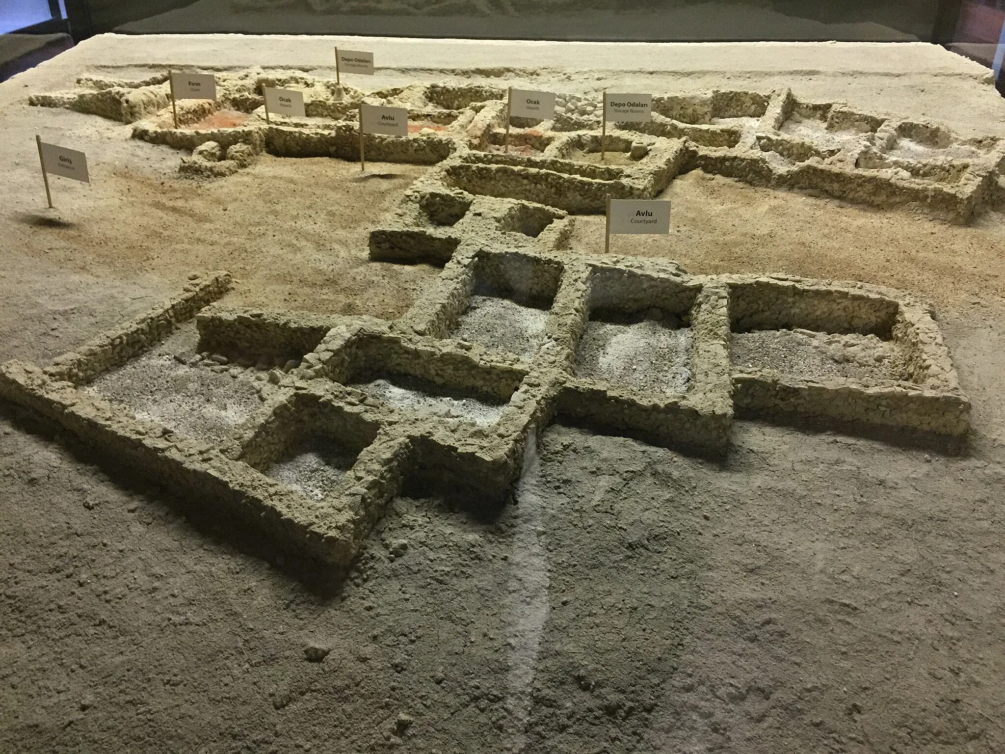 Photo showing: Çankırı Müzesinde klasik İnandıktepe ev yapısını gösteren bir maket.