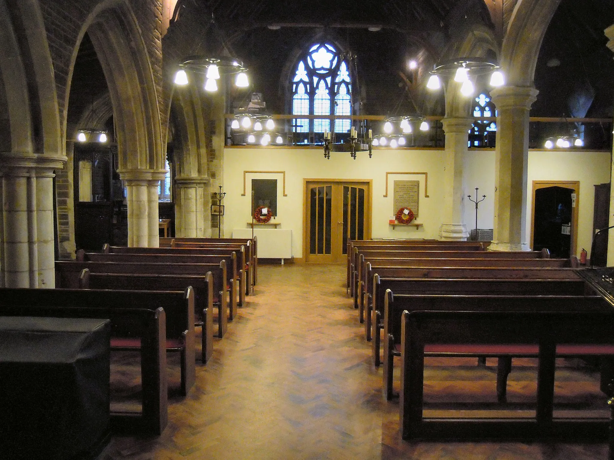 Photo showing: View of the gallery at the Church of All Saints in Campton in Bedfordshire