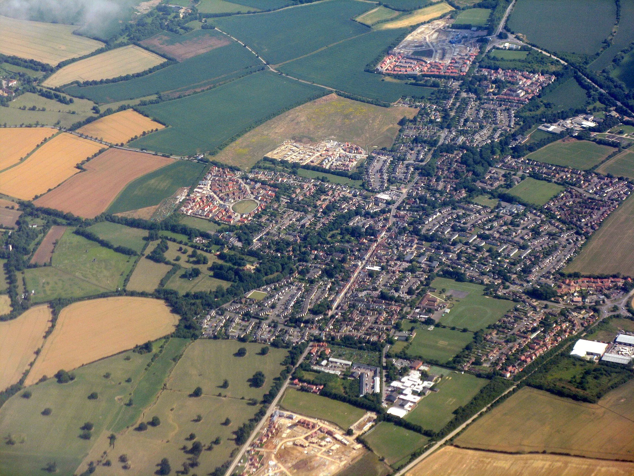 Photo showing: Buntingford from the air