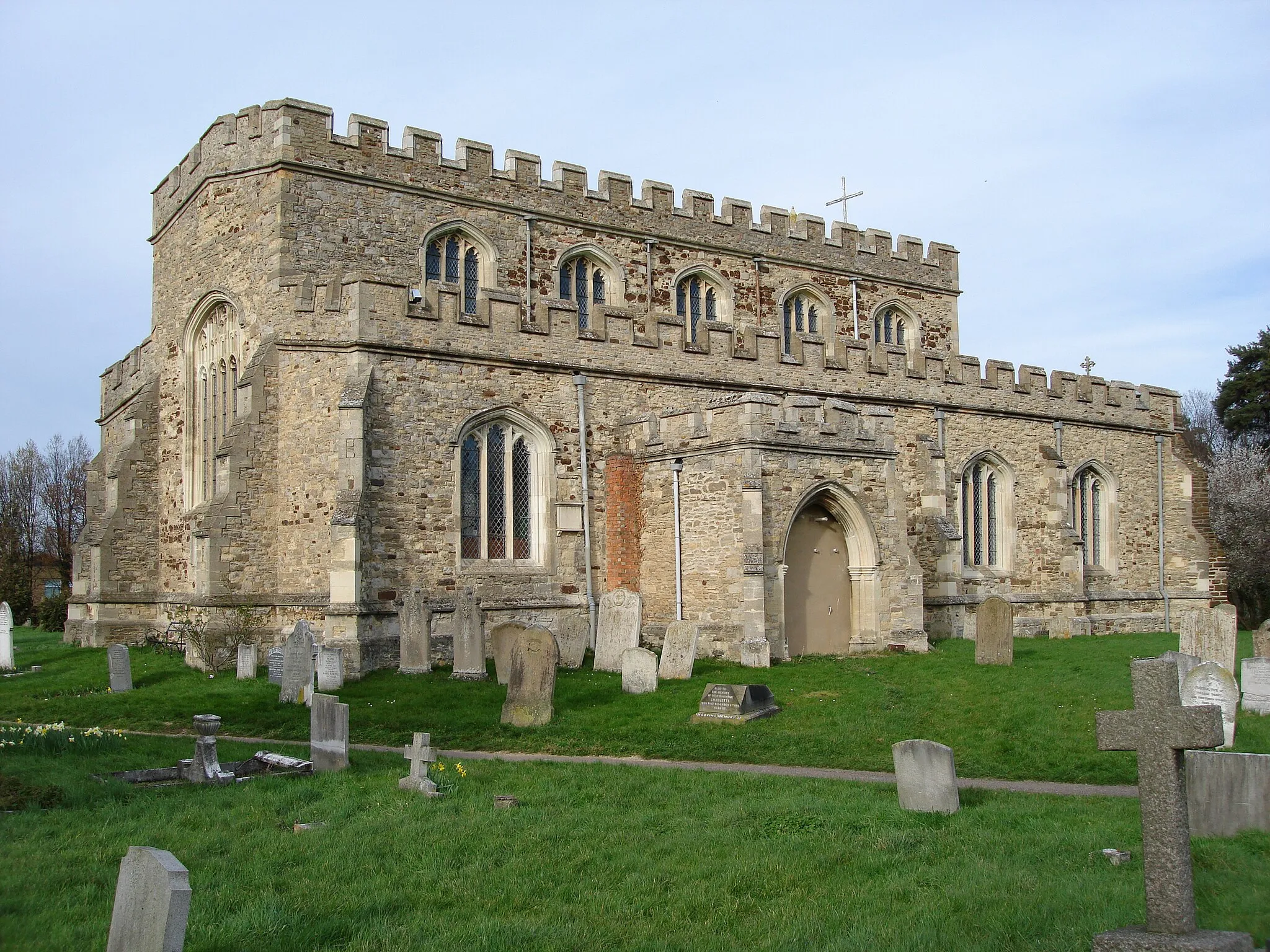 Photo showing: St Mary The Virgin Marston Moretaine 11th March 2007. Photo - GrahameR 2007