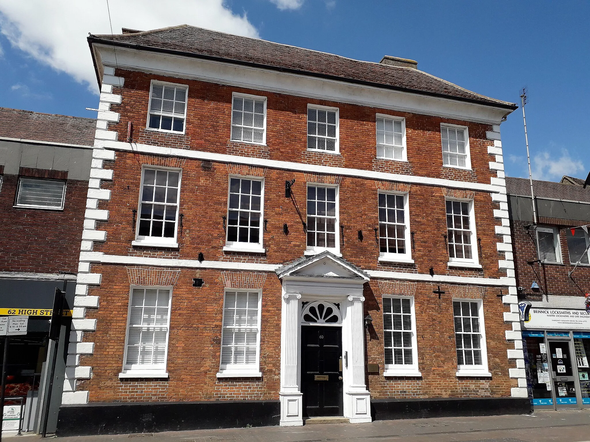 Photo showing: Offices of Newport Pagnell Urban District Council 1912–1969. Private offices as at 2022.