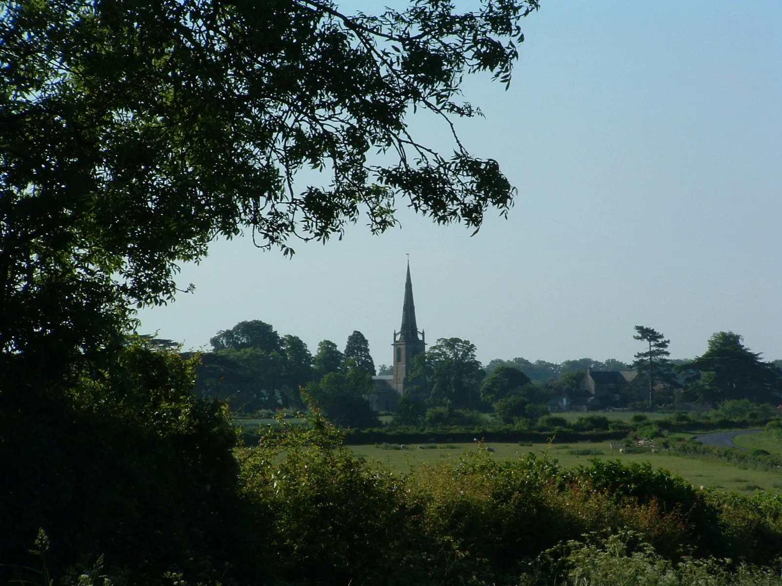 Photo showing: A view of Easton Maudit (Northants) across the fileds from Grendon. Picture by R Neil Marshman (c) - see metadata