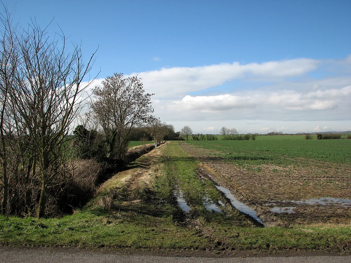 Photo showing: A wet field corner by Malton Road