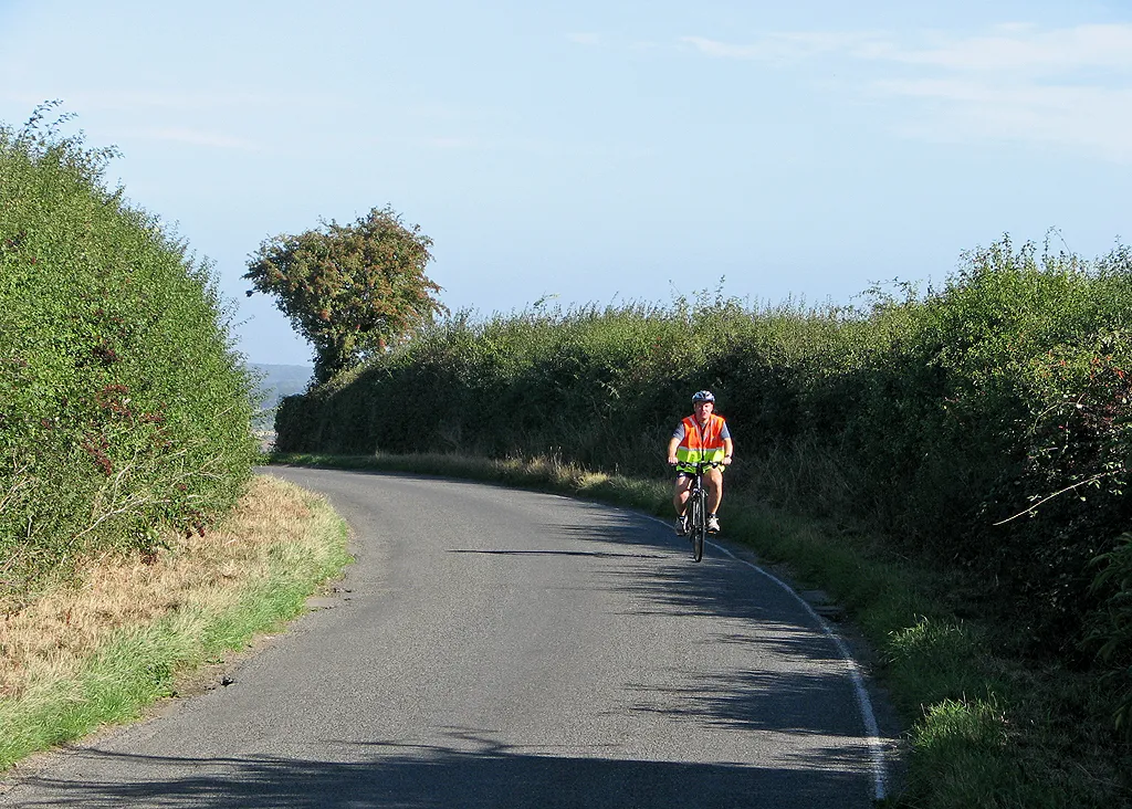 Photo showing: A cyclist at the summit