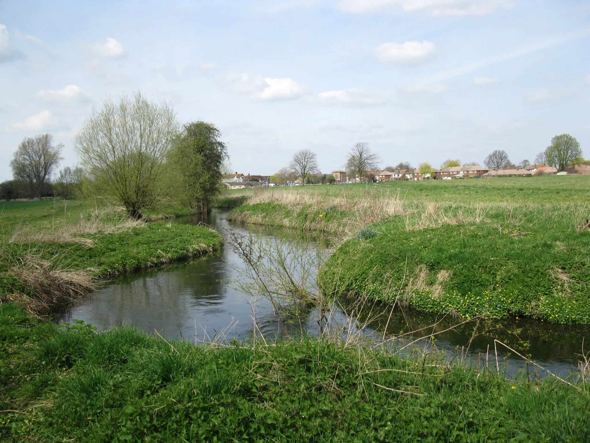 Photo showing: Boveney Ditch The stream joins the Thames a short distance from this point.