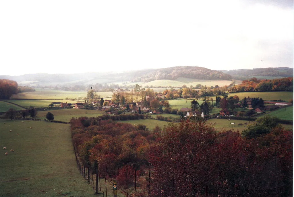 Photo showing: Fingest from footpath to the north, Buckinghamshire