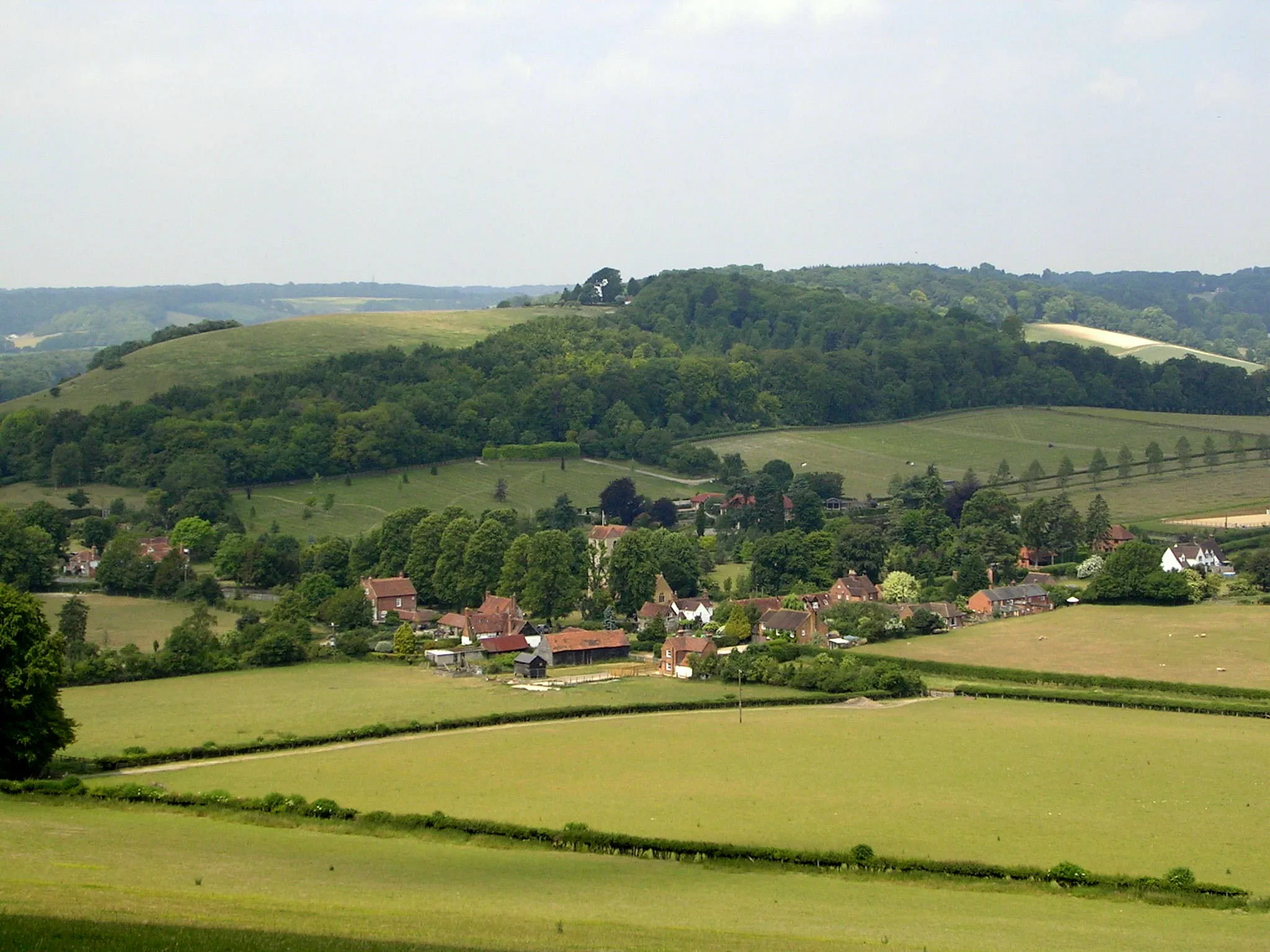 Photo showing: View of Fingest, Buckinghamshire.