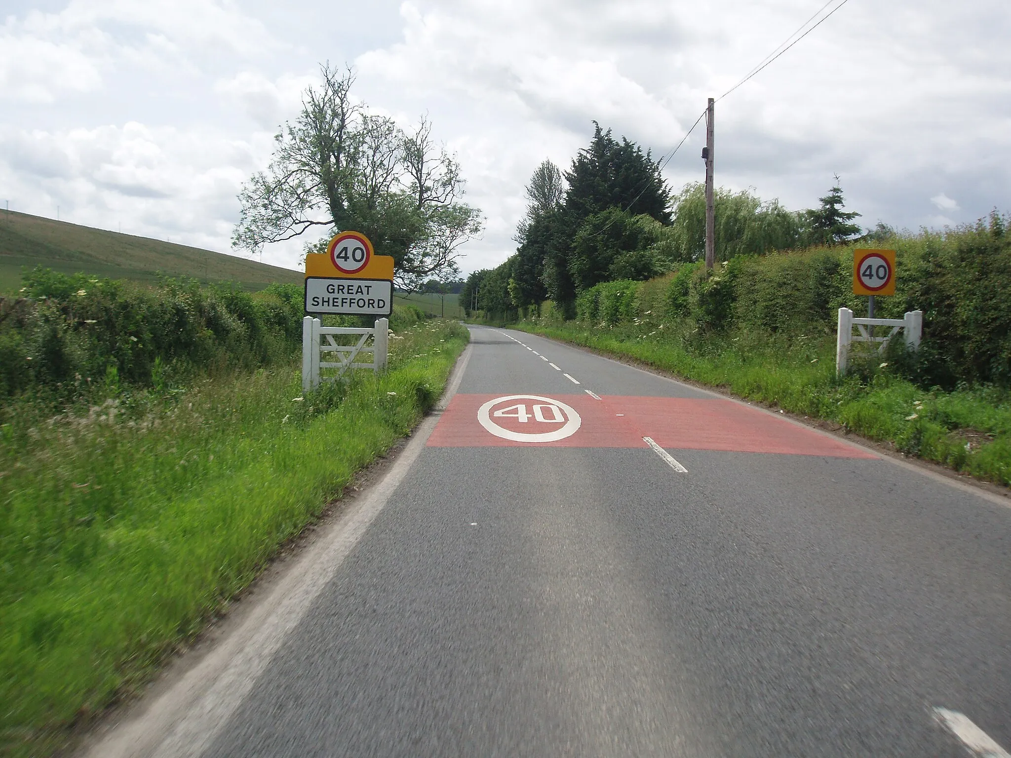 Photo showing: A338 south into Great Shefford