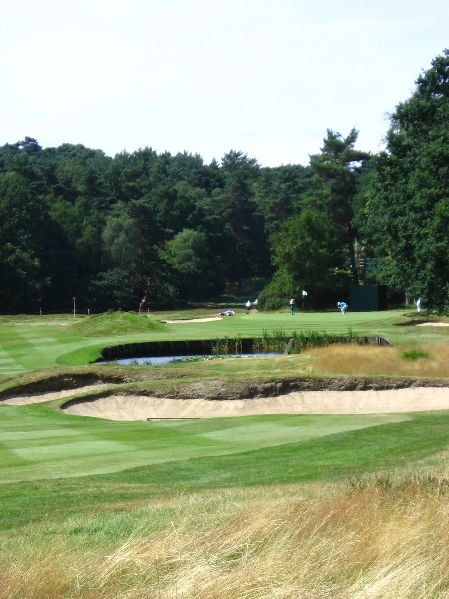 Photo showing: View of the fairway of the 5th hole towards its green. 2008 WBO at Sunningdale, practice round.