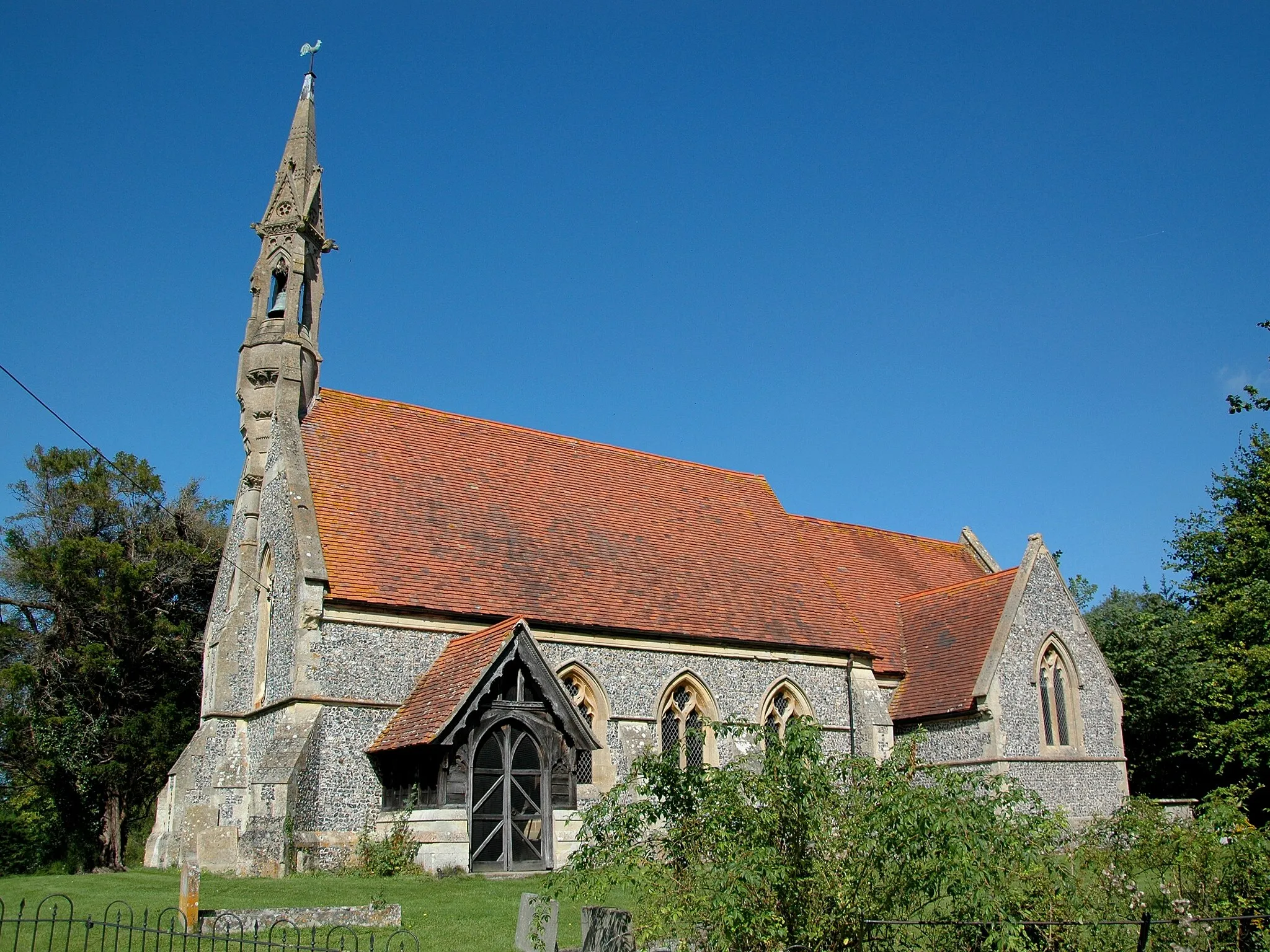 Photo showing: St Mary's parish church, Adwell, Oxfordshire, seen from the southwest