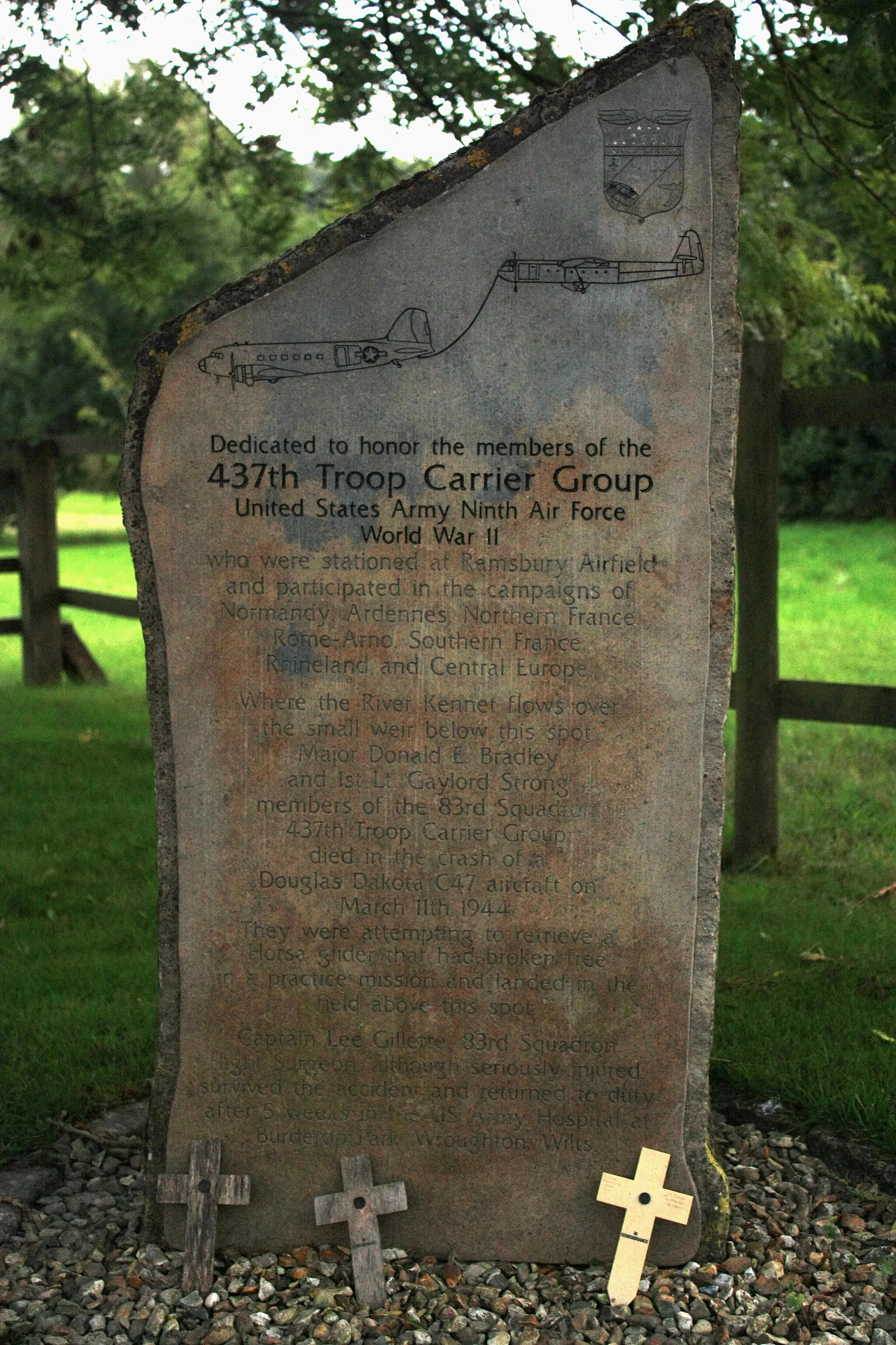 Photo showing: World War 2 Memorial to 437th Troop Carrier Group