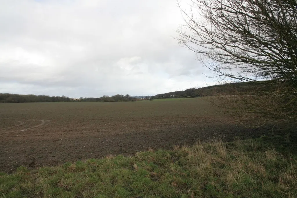Photo showing: Across the field to Sulham A view across the ploughed up field towards the Sulham direction