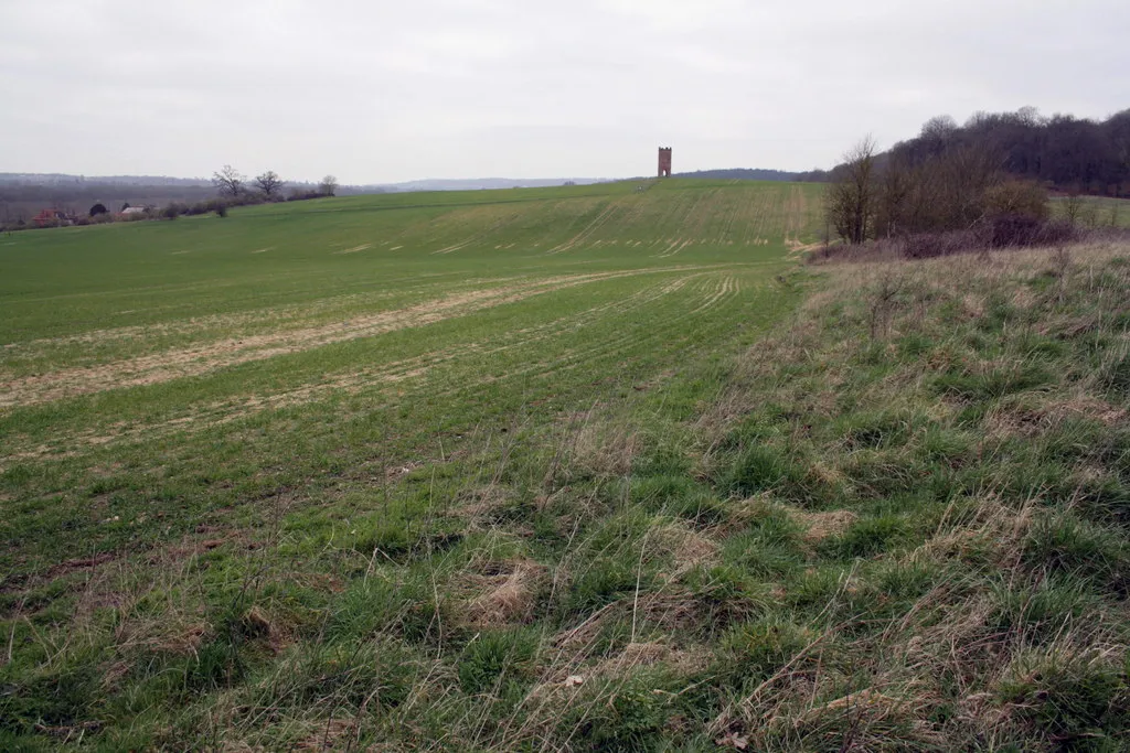 Photo showing: An arable field near Pincent's Manor