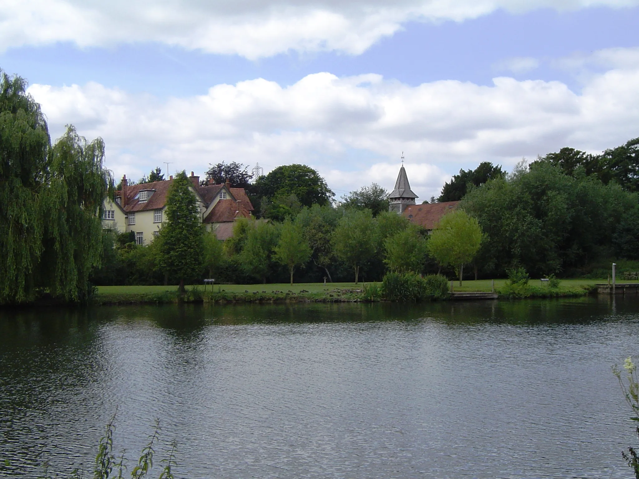 Photo showing: Moulsford from the River Thames