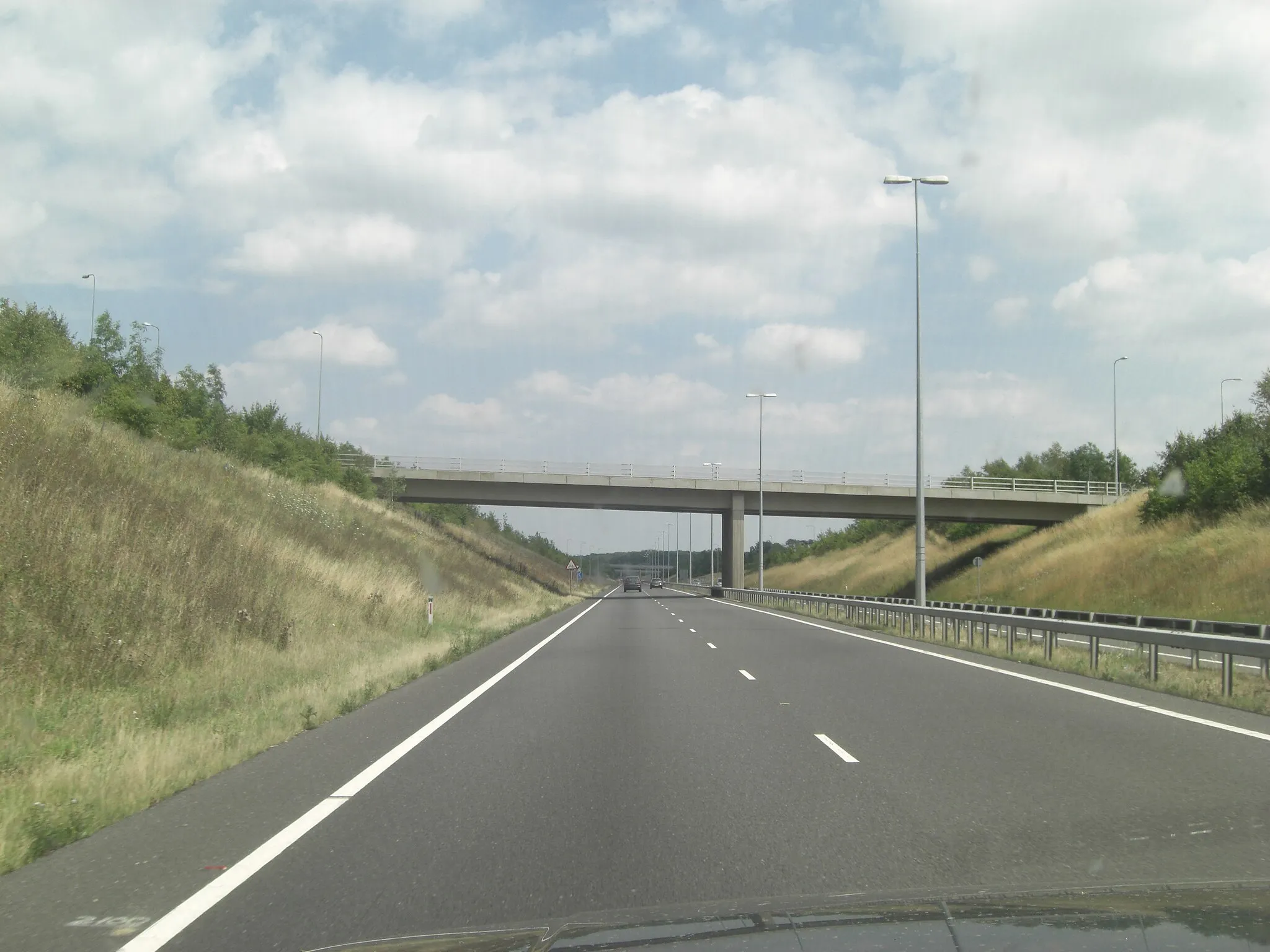 Photo showing: A43 bridge carrying B4525