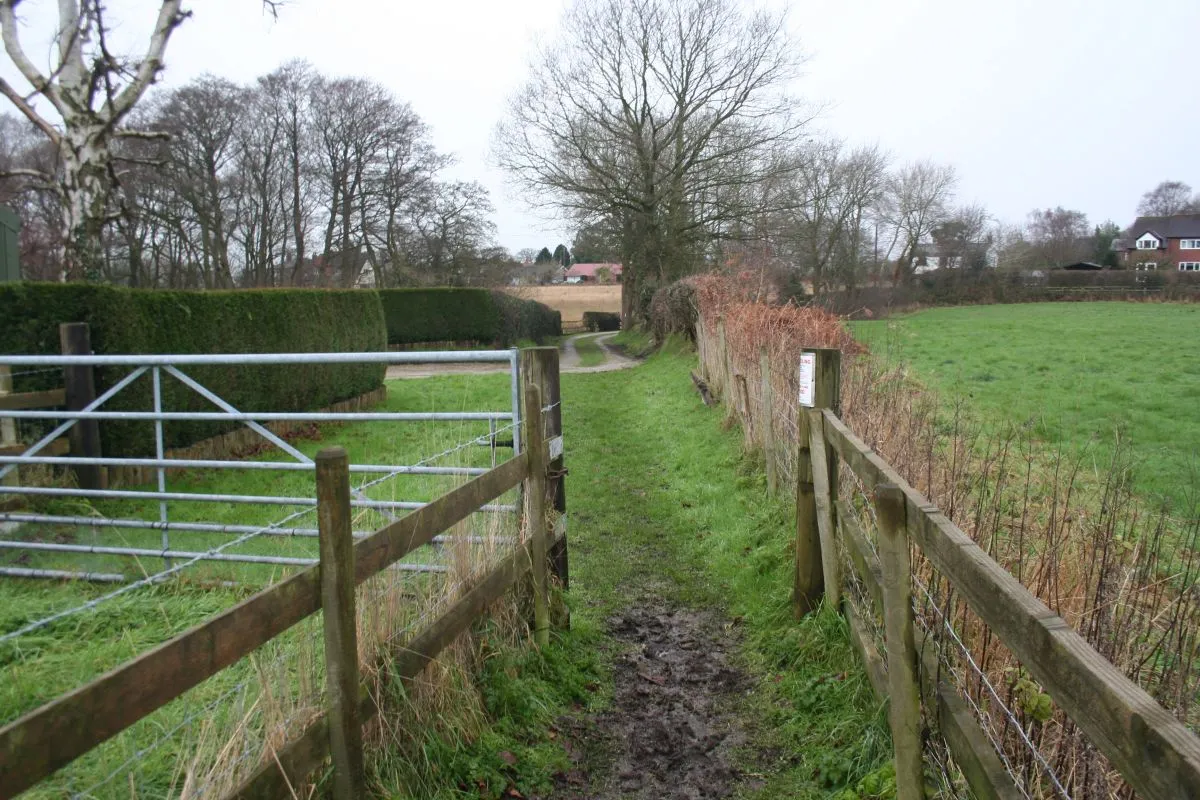 Photo showing: Footpath in Mouldsworth