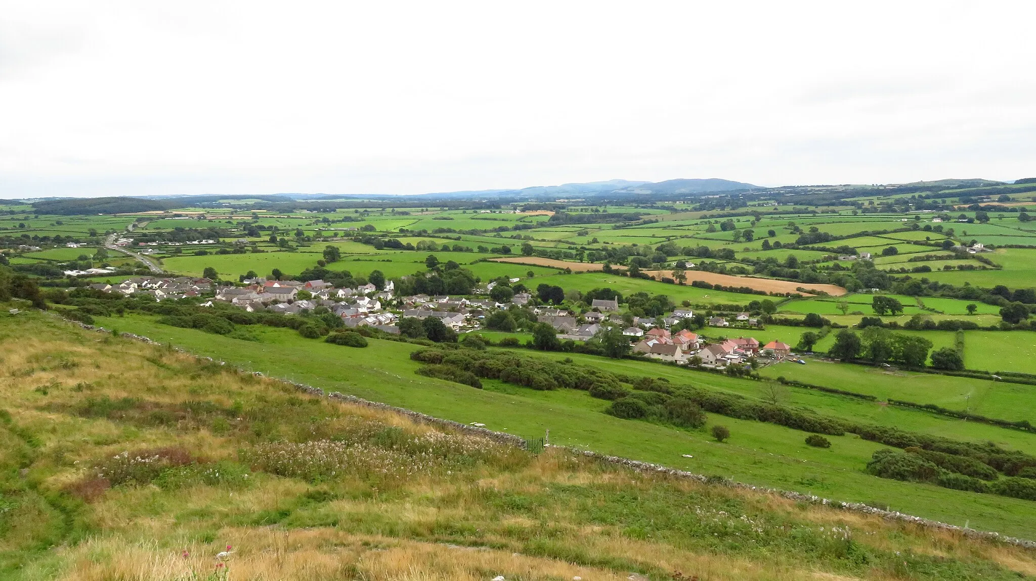 Photo showing: Trelawnyd as seen from Gop Hill Cairn