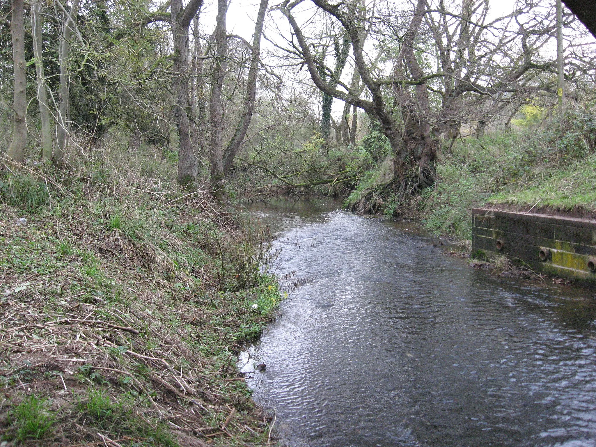 Photo showing: Ash Brook looking downstream