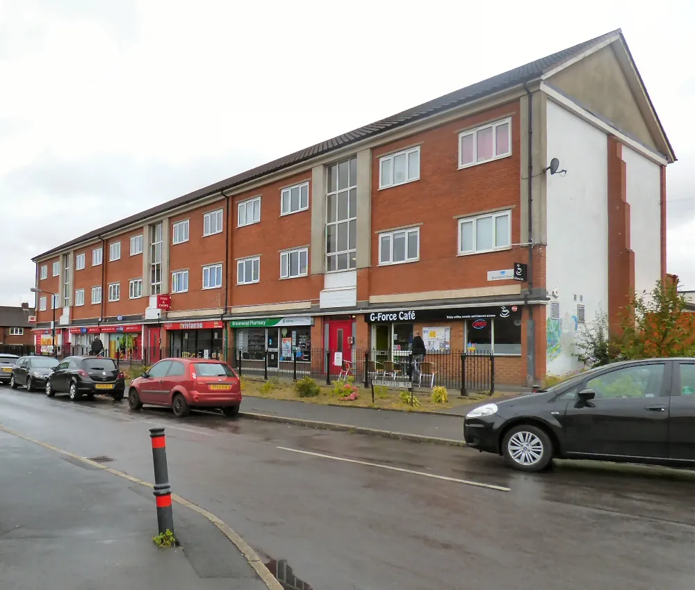 Photo showing: A row of shops on Briarfield Road, Broomwood