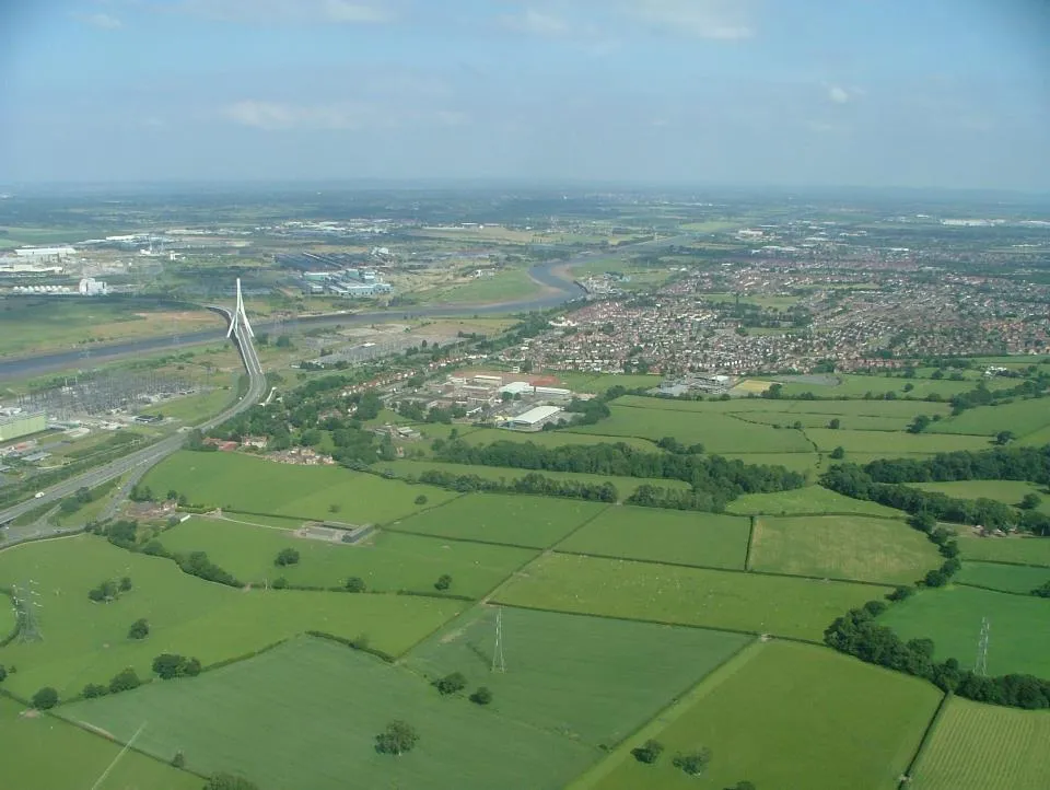 Photo showing: Aerial shot of Connah's Quay