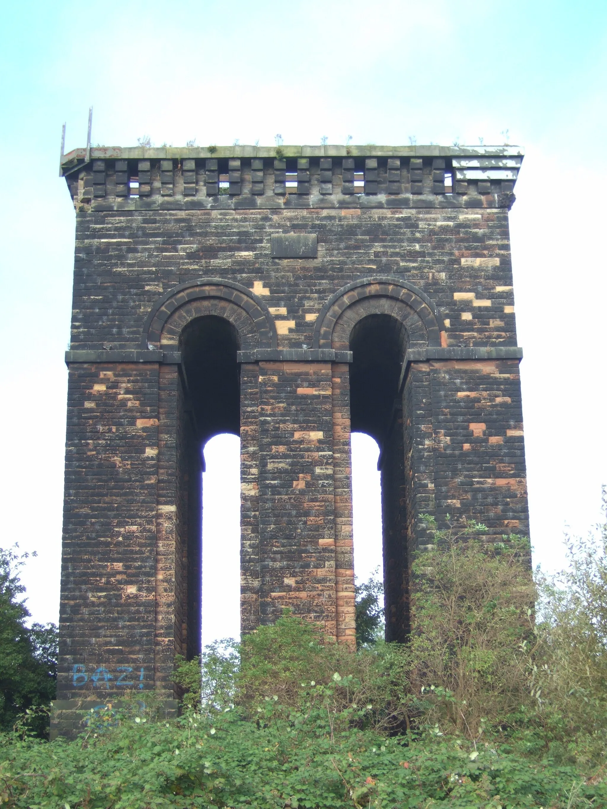 Photo showing: The old water tower on Tower Hill in Ormskirk, Lancashire, England. Built in the 19th century, it is now a Grade II* listed building and is believed to be the oldest remaining water tower in the country.

Additional 'info' from 'Jane'. Ermm...I took my camera up there one day trying to take photos of birds at the top of the tower. When I got home I found that I had found old inscribed graffiti some back to 1870. http://s173.photobucket.com/albums/w62/janephotobucket/?action=view&current=OldGraffittiabovethecorbelling.jpg