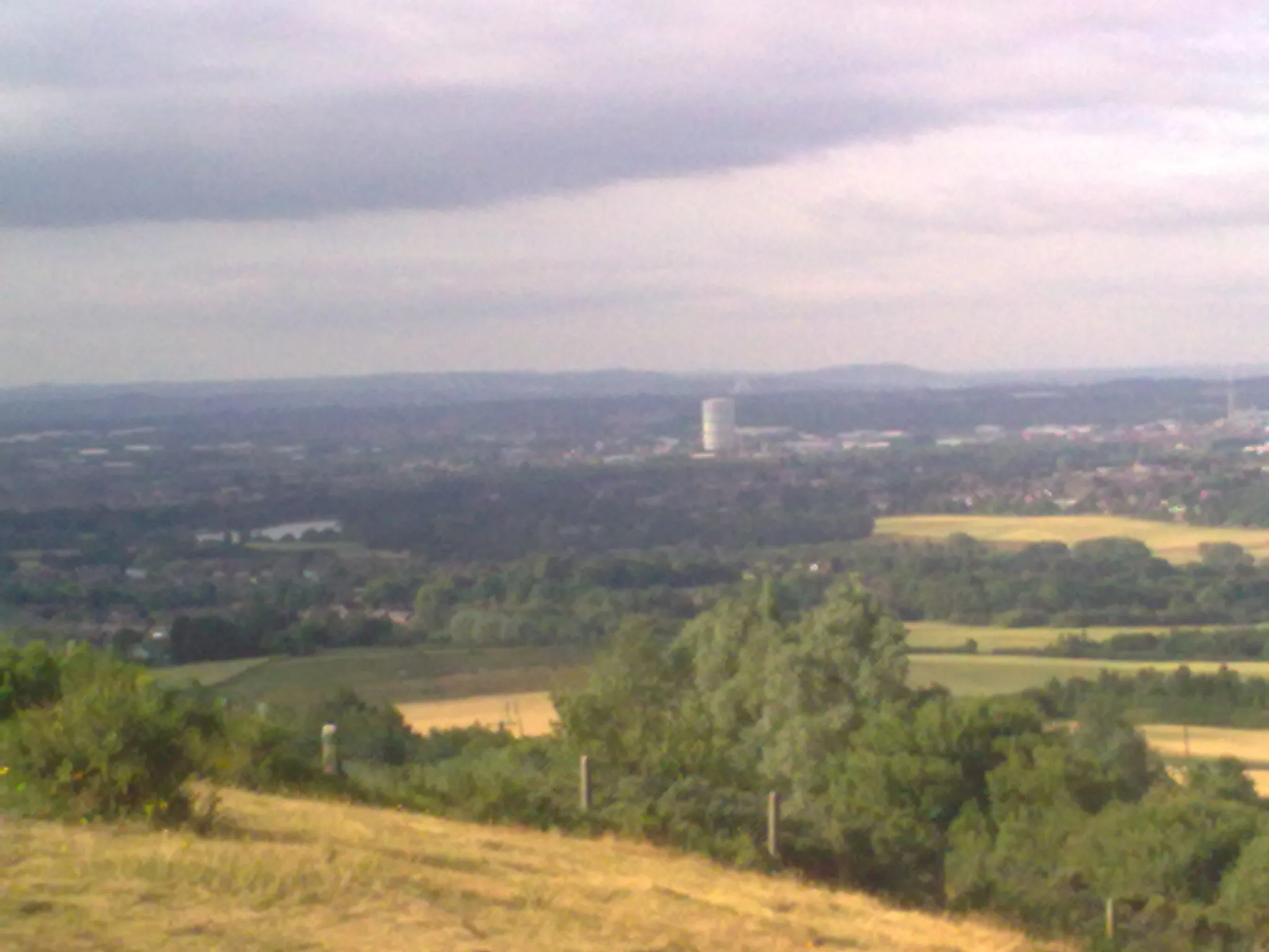 Photo showing: Billinge Hill looking towards St Helens, Merseyside