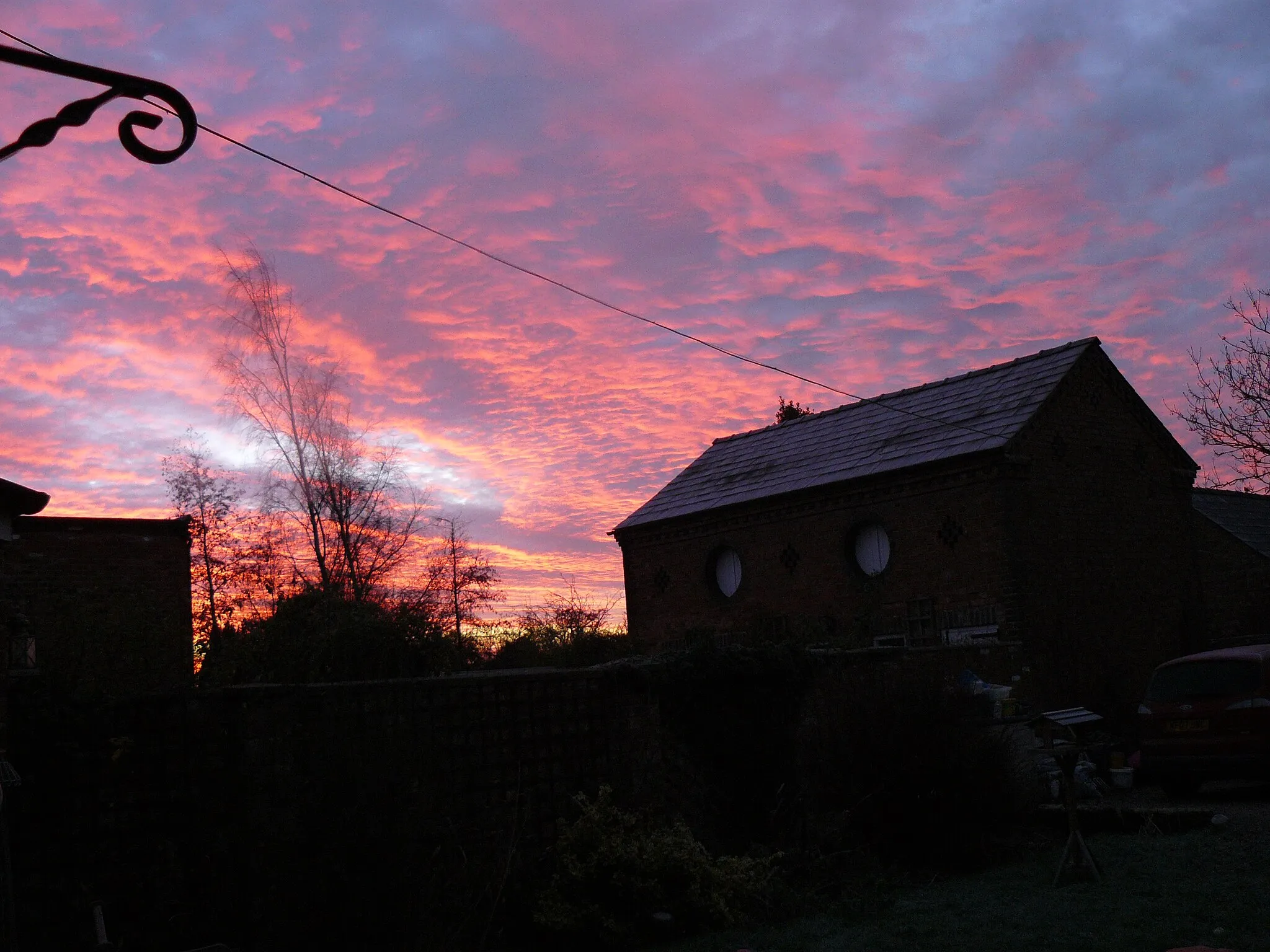 Photo showing: Barn under December sky