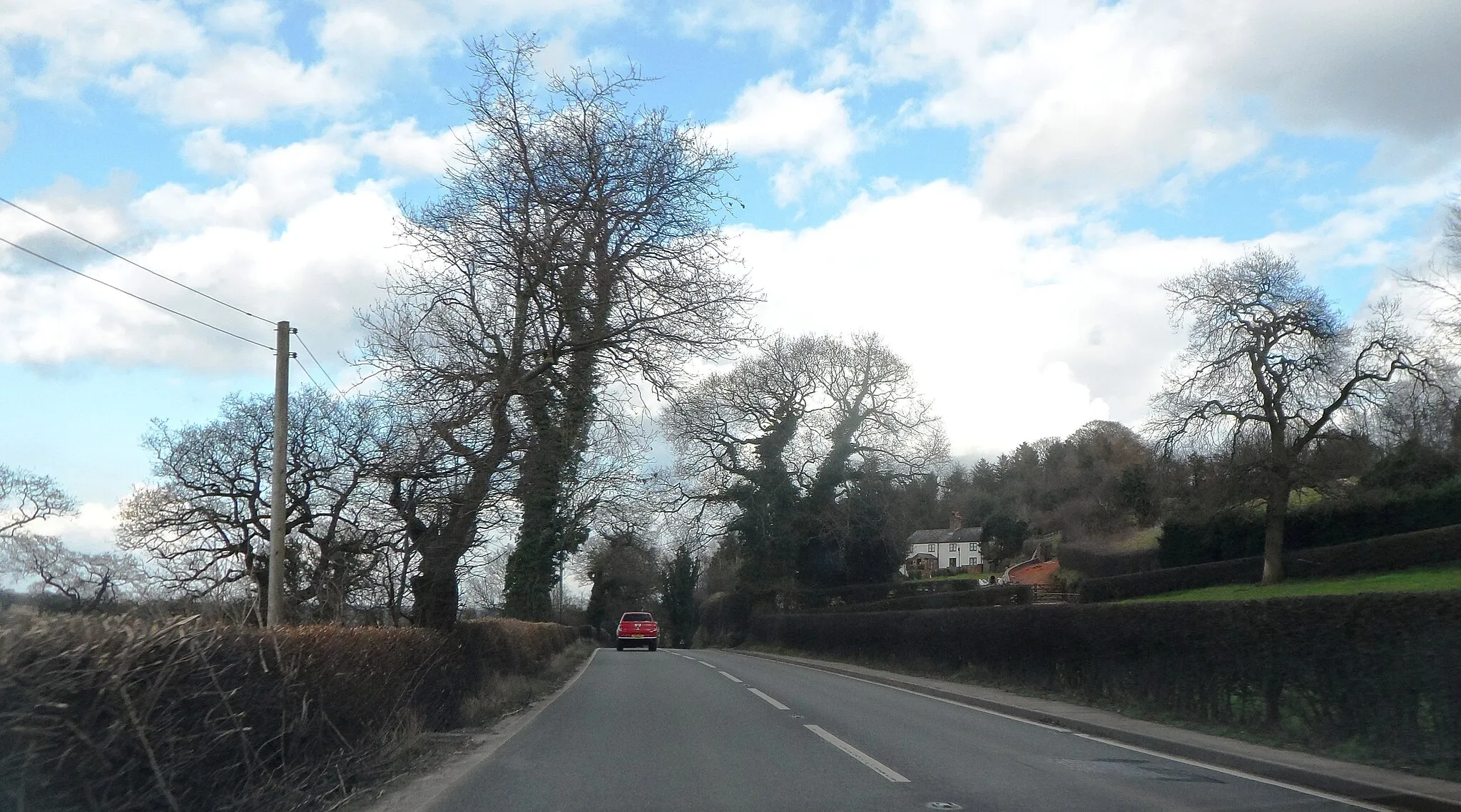 Photo showing: The A49 at Luddington Hill