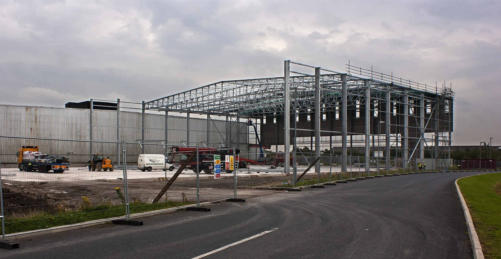 Photo showing: A new cold store being built for ice cream